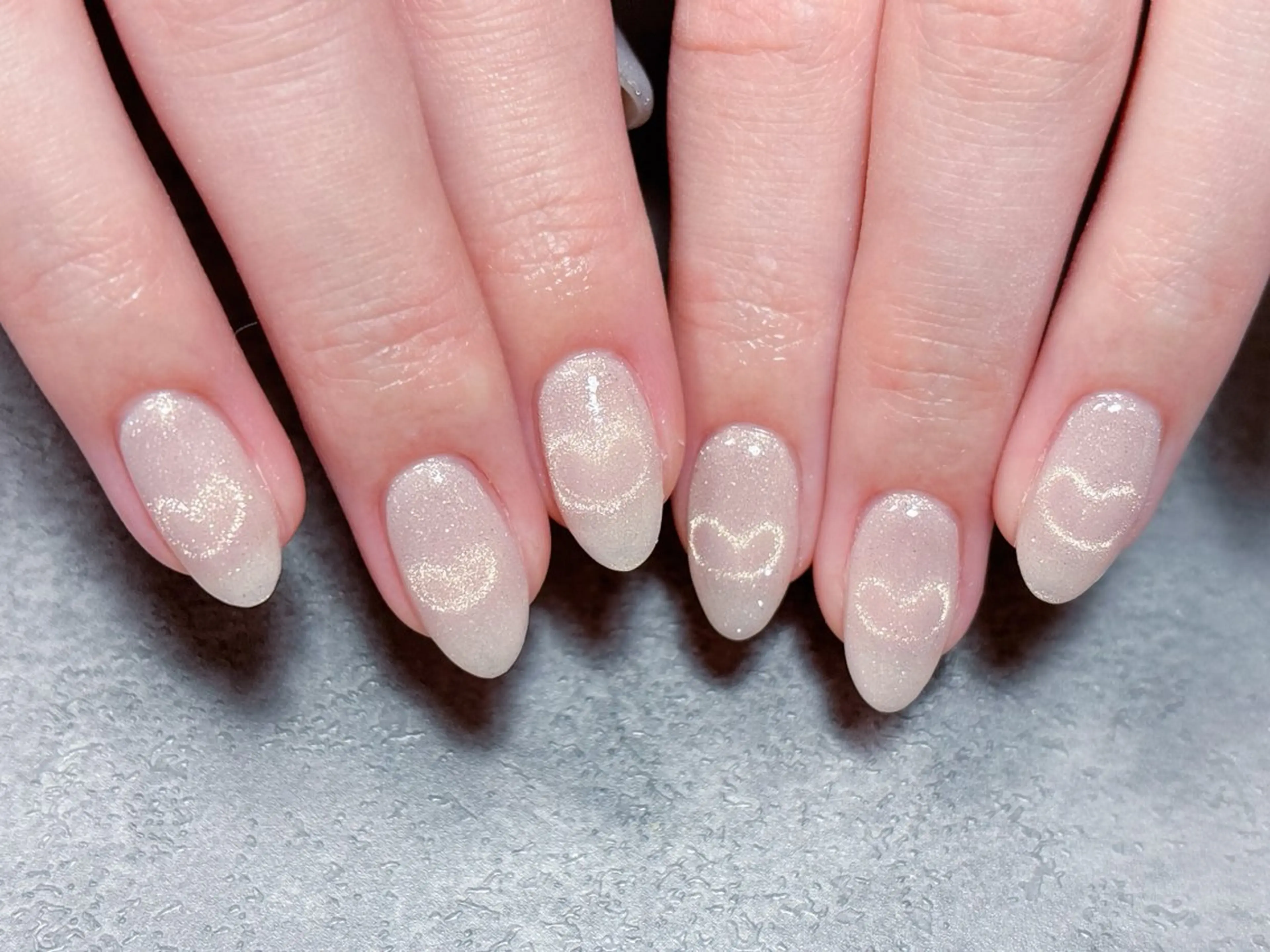 ネイル 桜ネイル フラワーネイル ハート マグネットネイル ニュアンスネイル ハンドネイル ハンドケア ゆ か_Nails💫のネイルデザイン