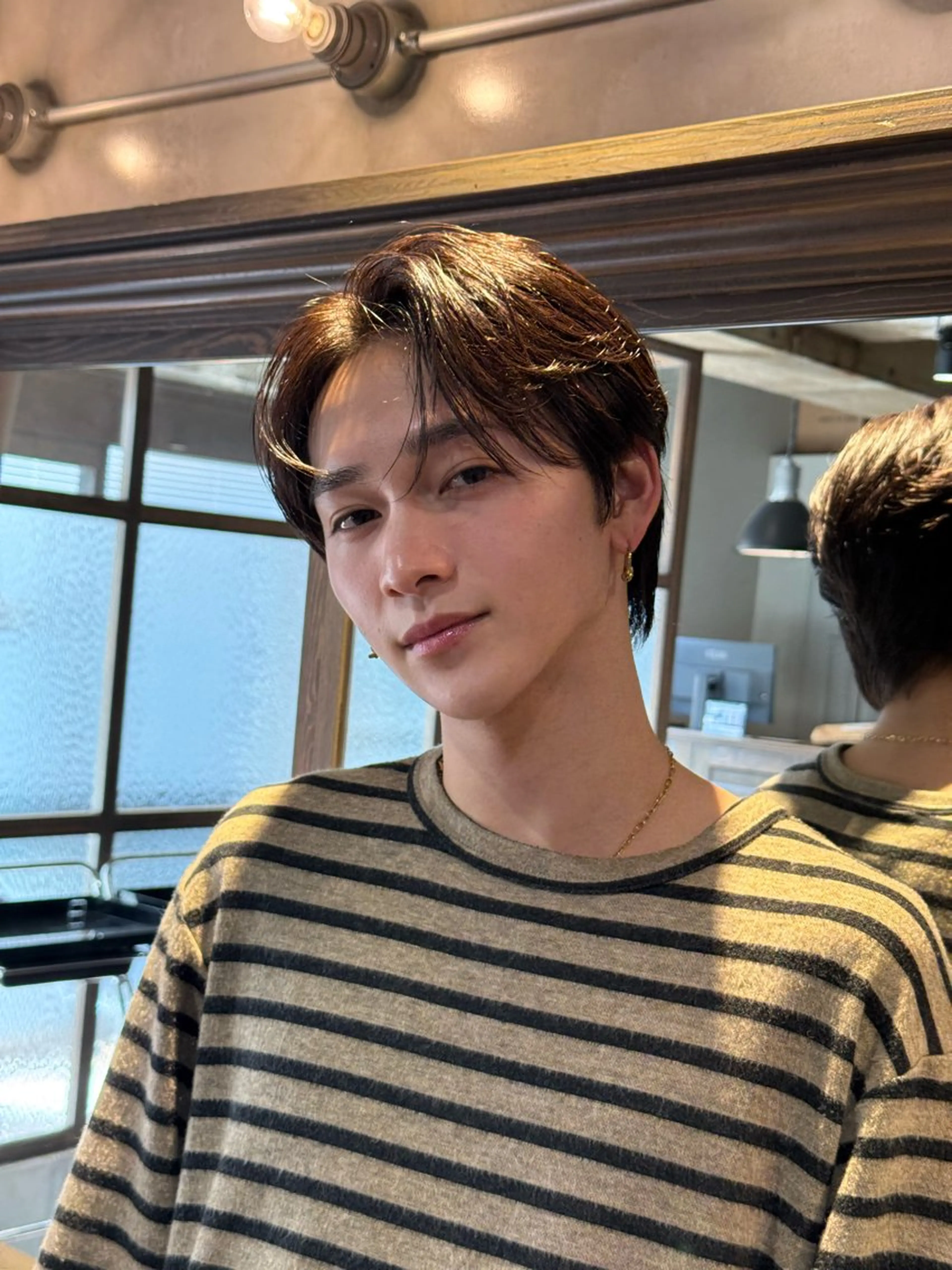 ショート メンズ センターパート カット メンズ/佐藤 恒輝のヘアスタイル