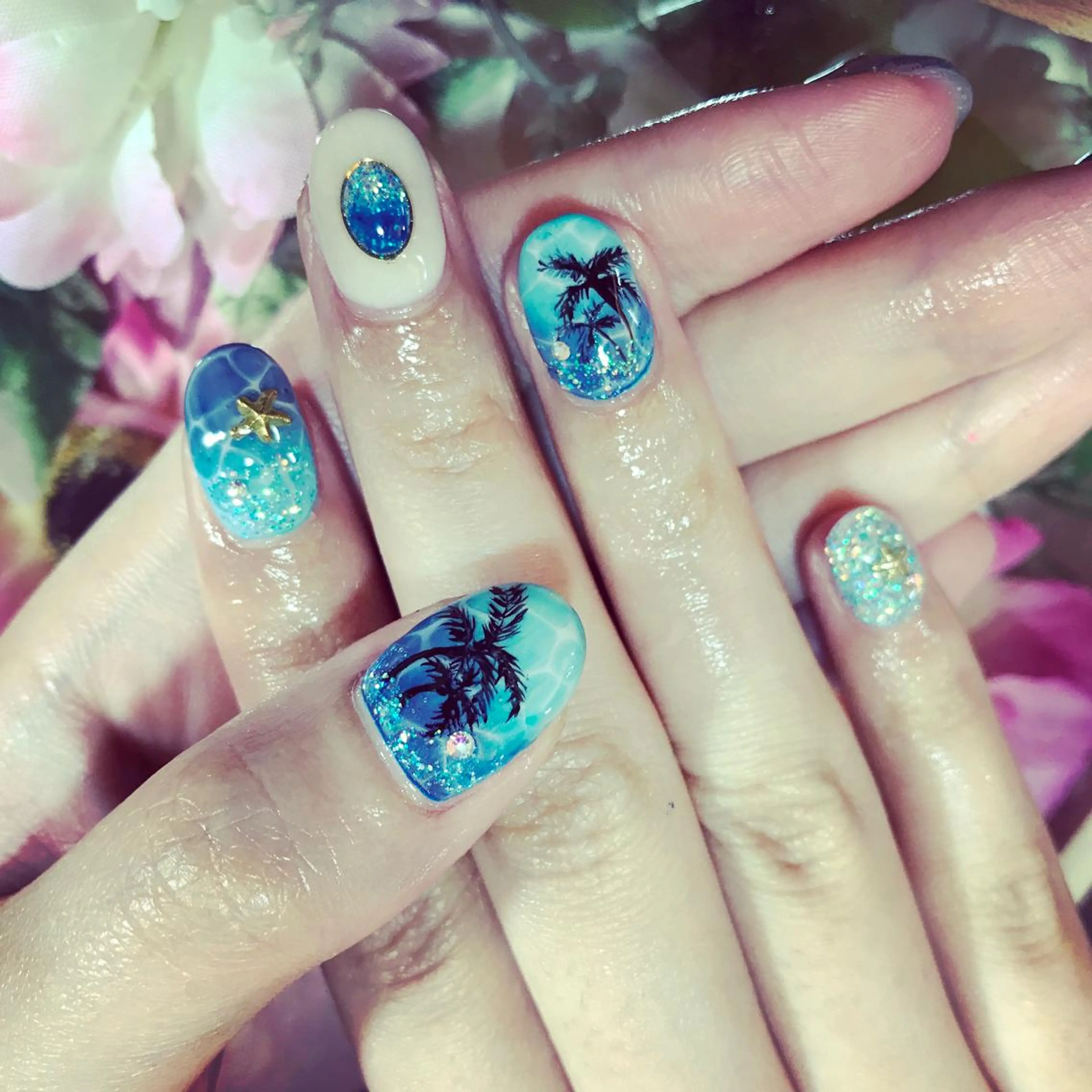 ネイル 春ネイル 夏ネイル nailsalon colon所属・nailartist lisaのネイルデザイン