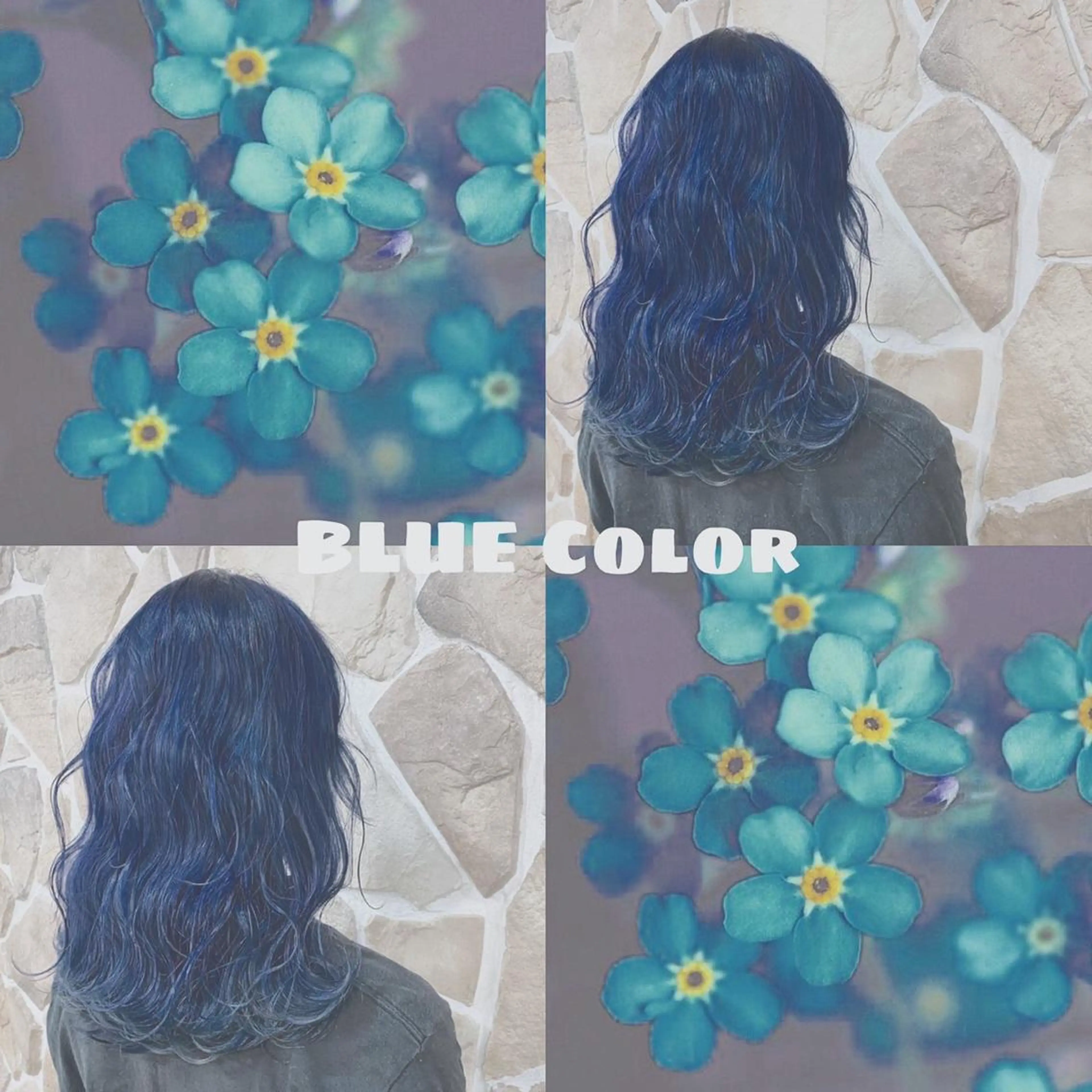 ミディアム カラー ブリーチ ブルーカラー エリアNo.1カラー ⭐️hikaru⭐️のヘアスタイル