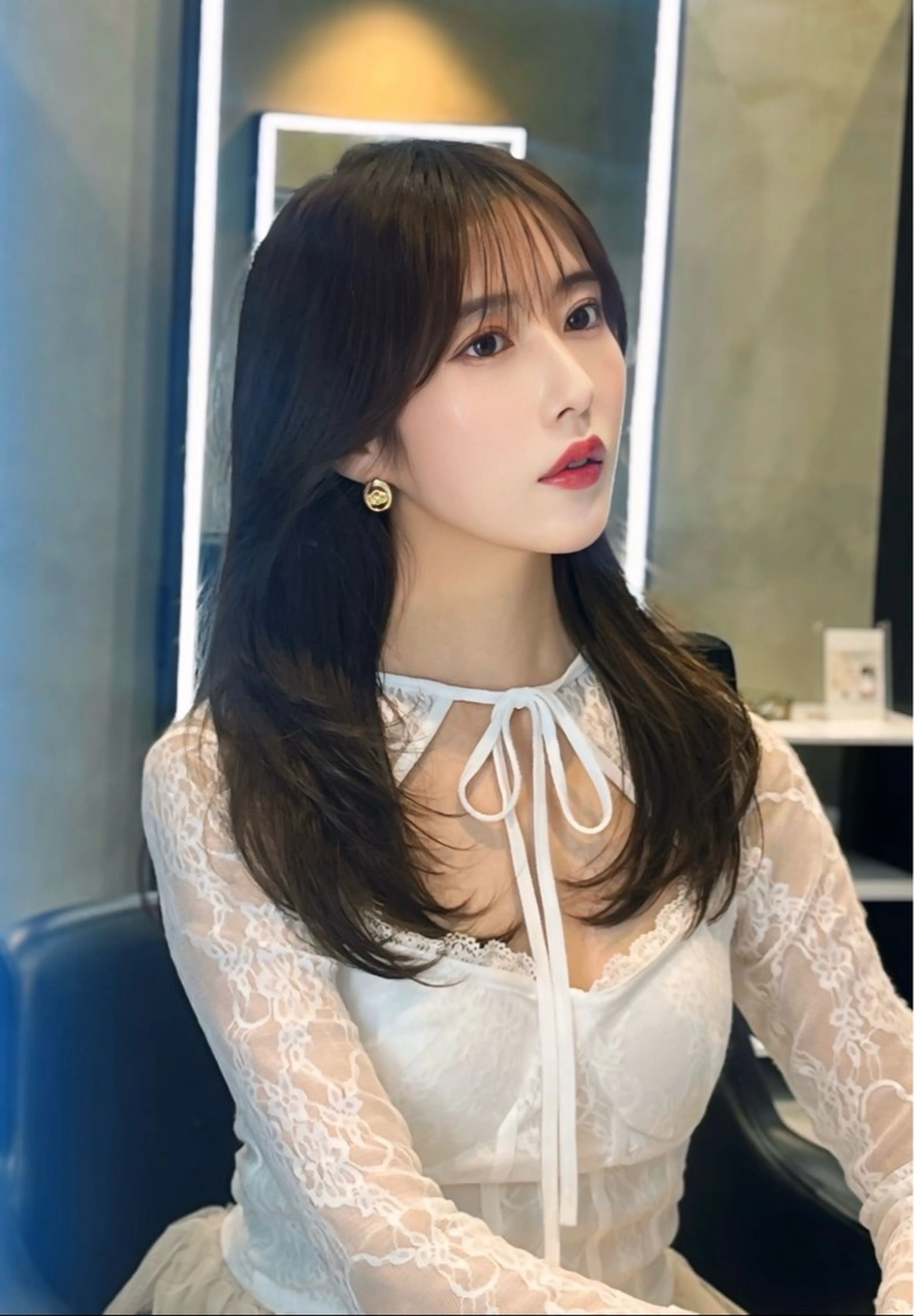 ロング カット ヘアカラー トリートメント 海野翔吾🇨🇳 ワンホンレイヤーのヘアスタイル