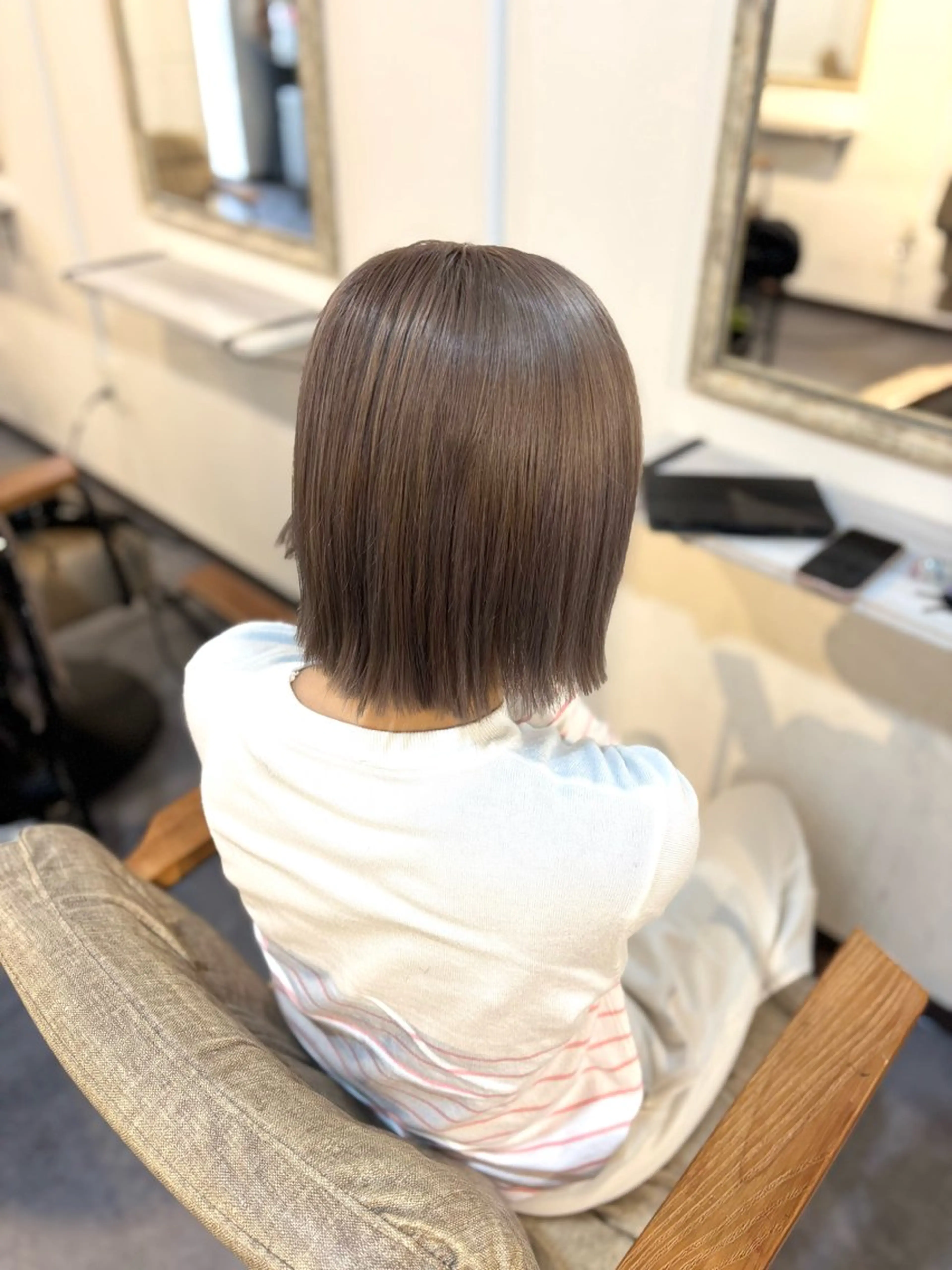 ショート カラー ベージュカラー ボブ ヘアカラー Sherry/R 三川町　山本なつみのヘアスタイル