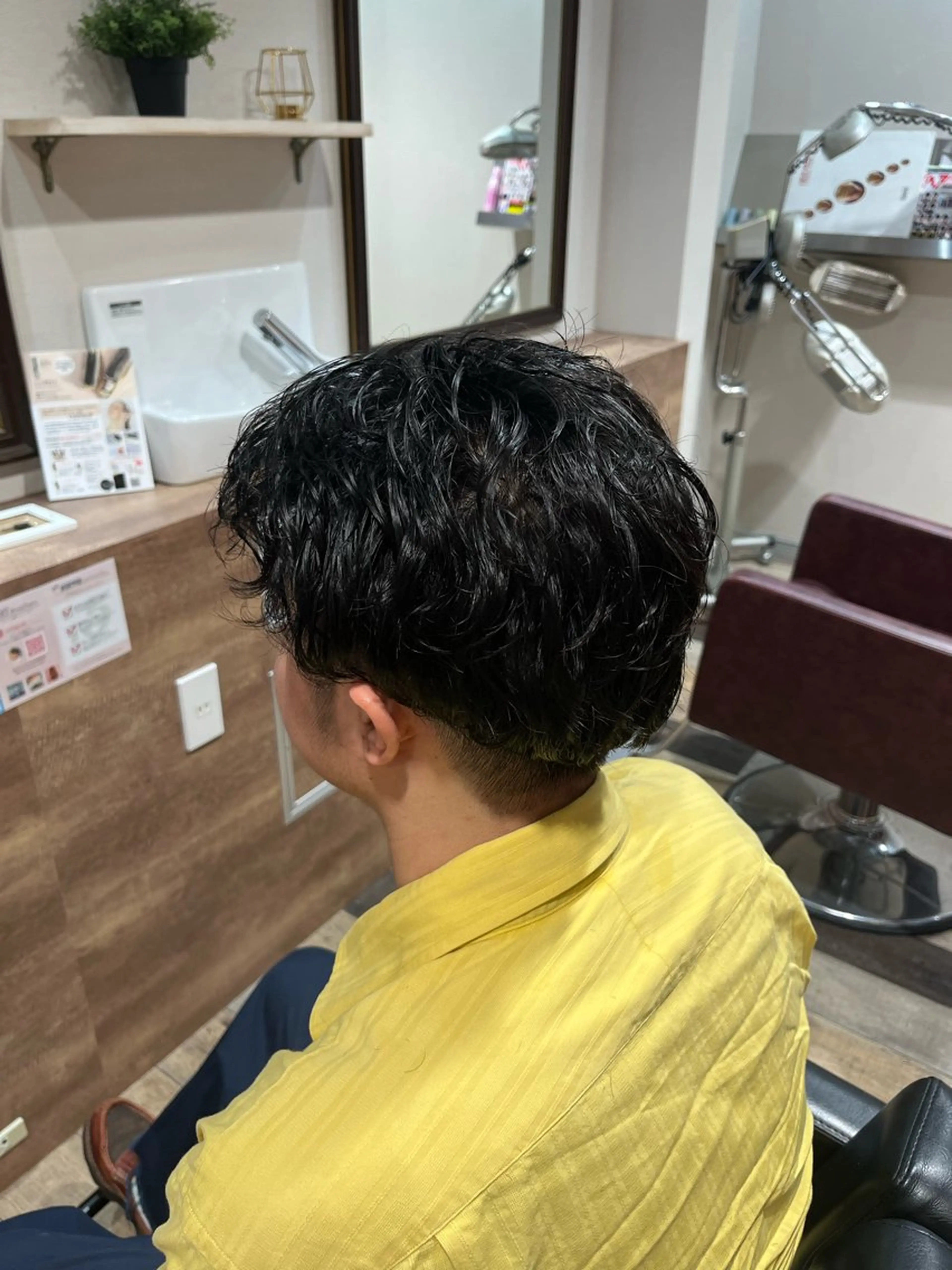 パーマ メンズ メンズパーマ 顔まわり/オフィス カラー/青栁優🔆のヘアスタイル