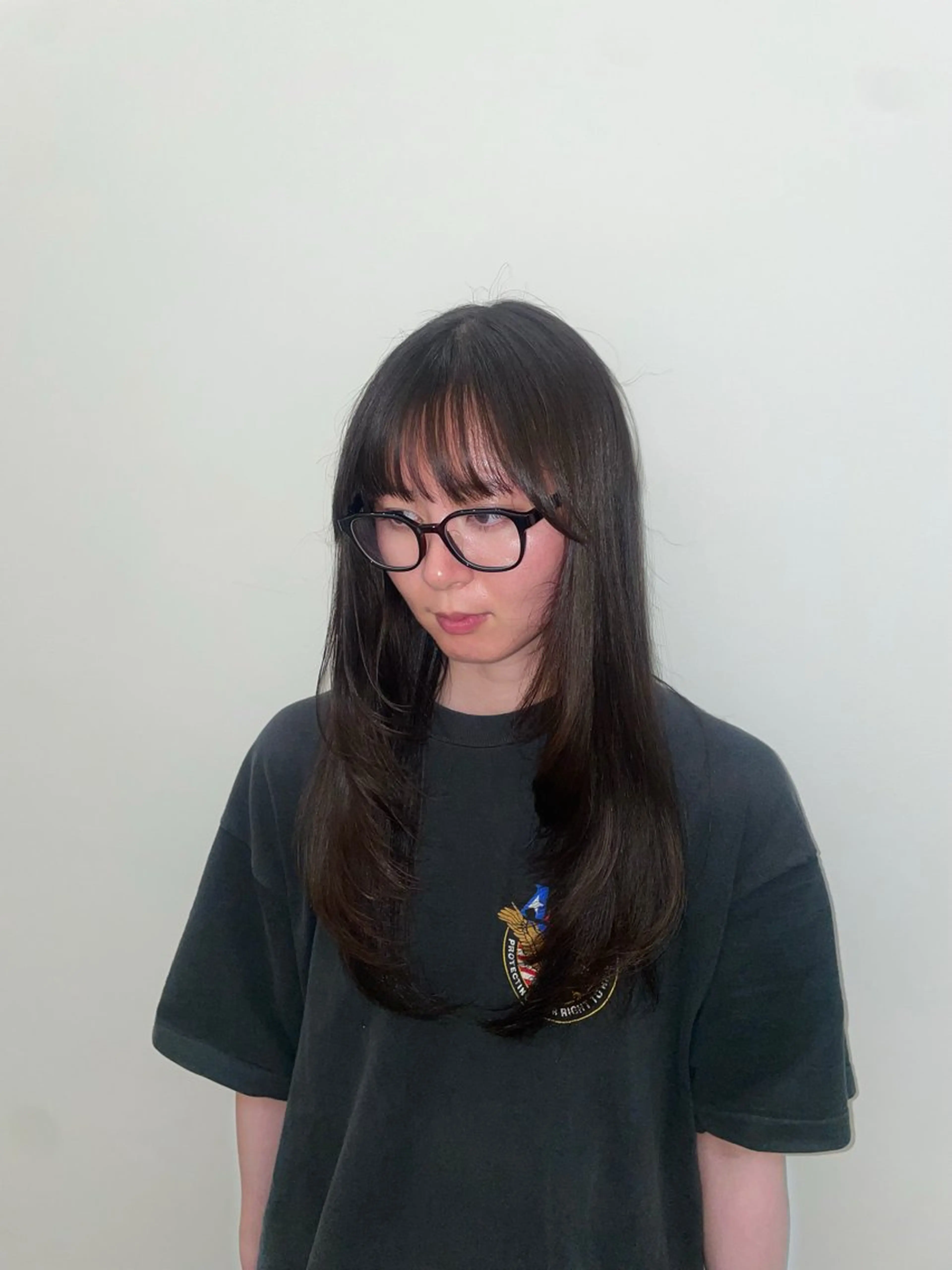 ロング レイヤーカット ミユ/ショート/ カットモデル/名東区のヘアスタイル