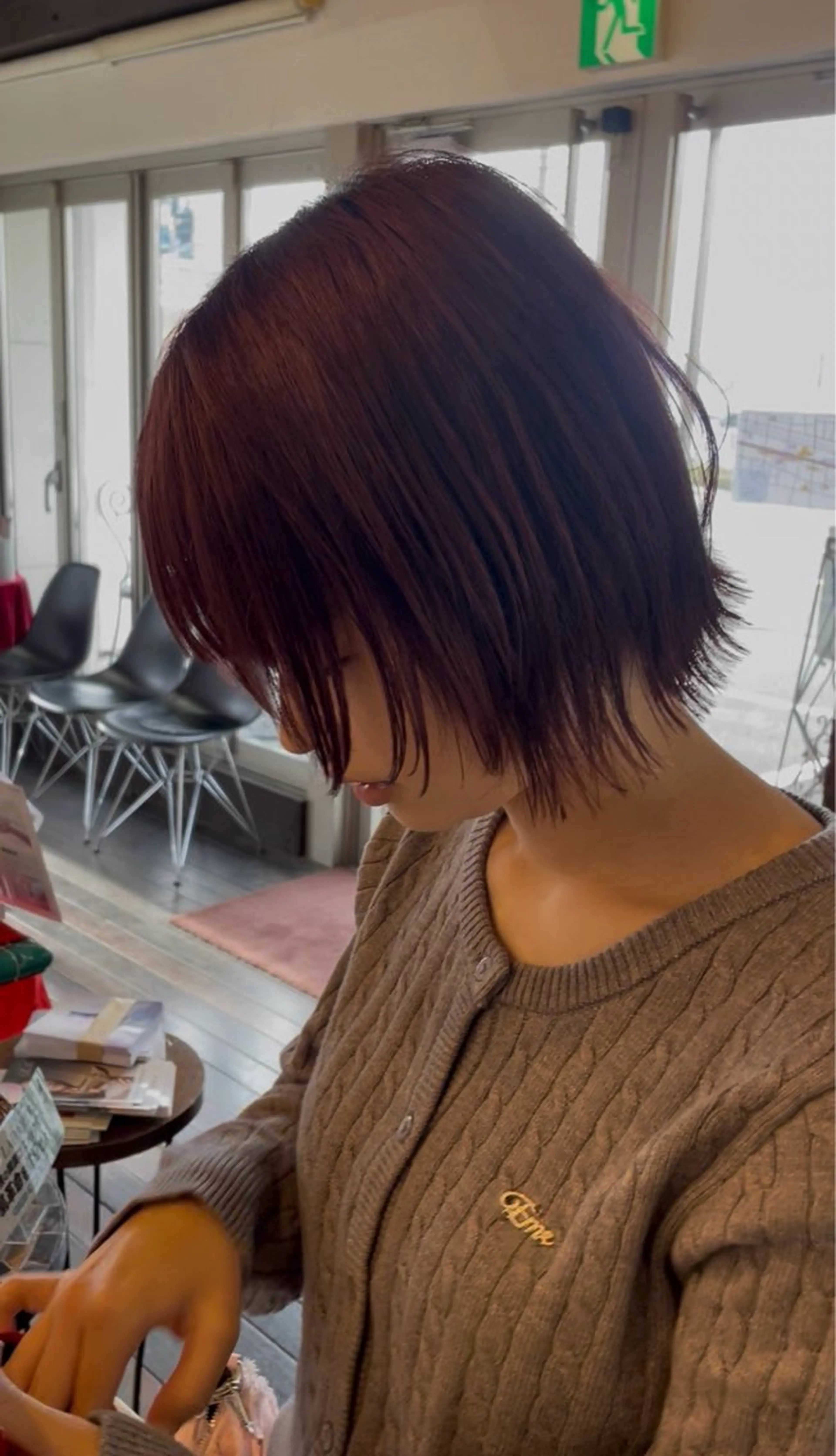 ミディアム カット 🤎韓国ヘア ベージュ まゆか🤎のヘアスタイル