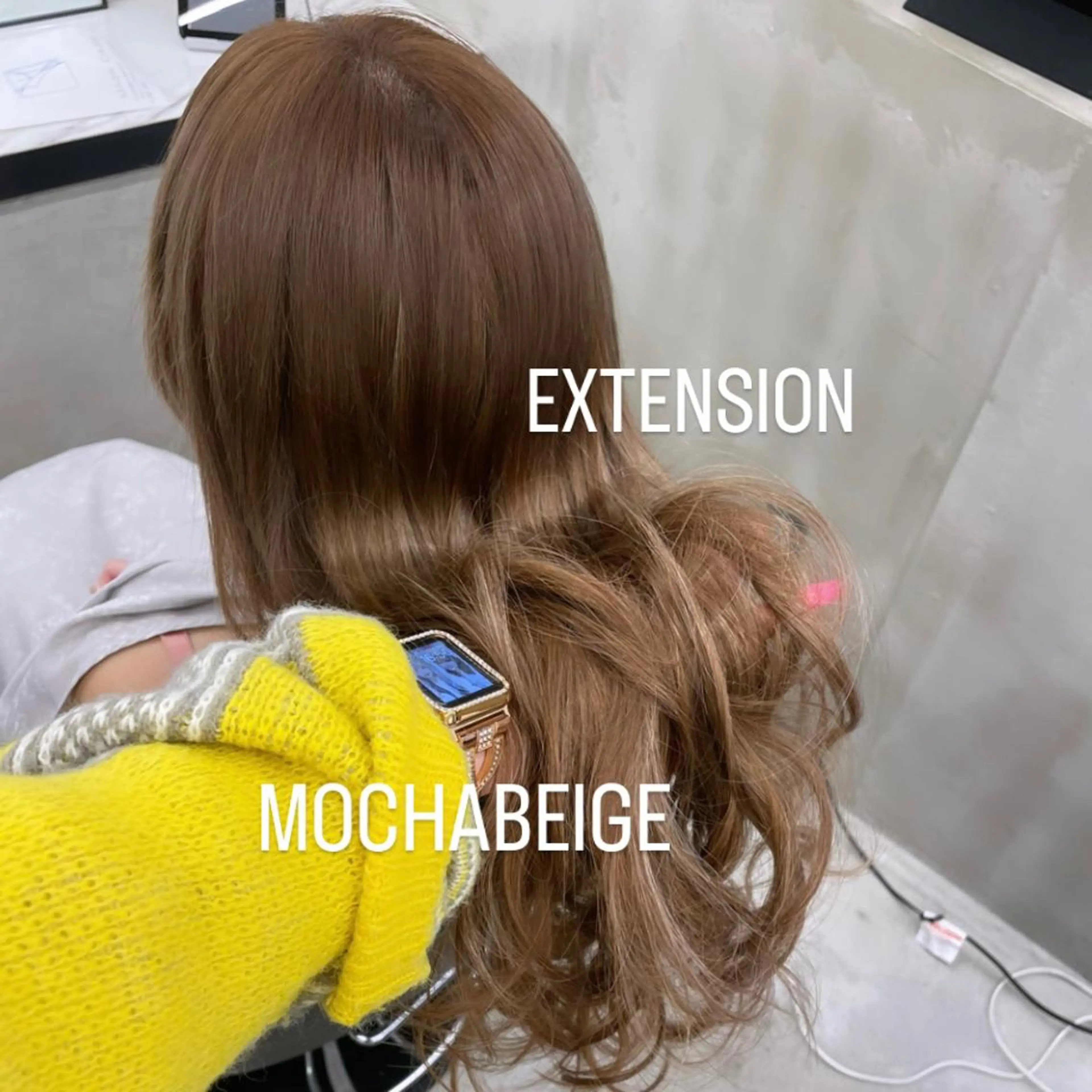ロング カラー エクステ エクステ🩵ブリーチ 韓国ヘア🩵KAEのヘアスタイル