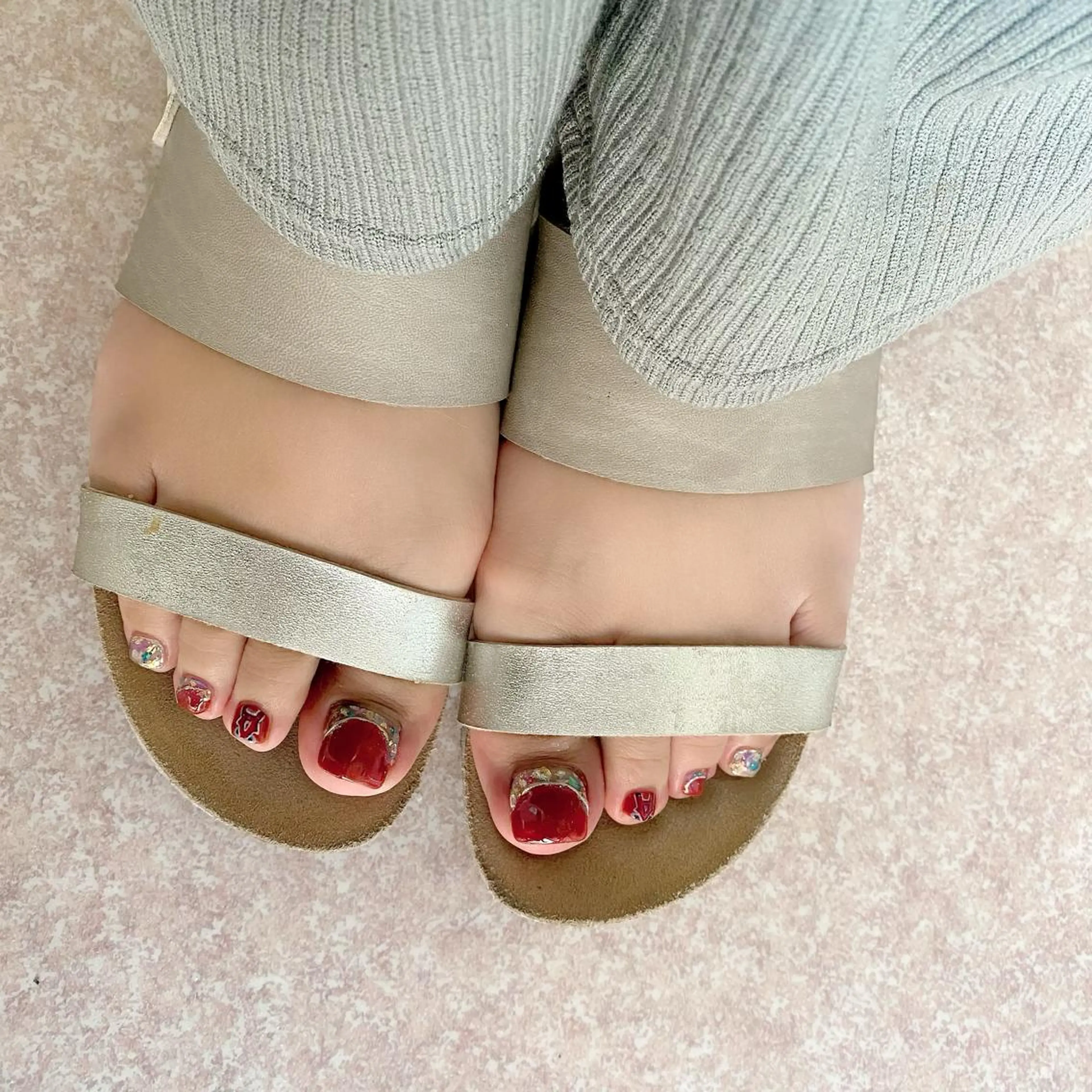 ショート カラー パーマ ヘアアレンジ メンズ キッズ ネイル マツエク・マツパ アイブロウ ブラウンカラー テラコッタ カラーマツエク アートネイル ブラウン フットネイル Salon Ｋのネイルデザイン