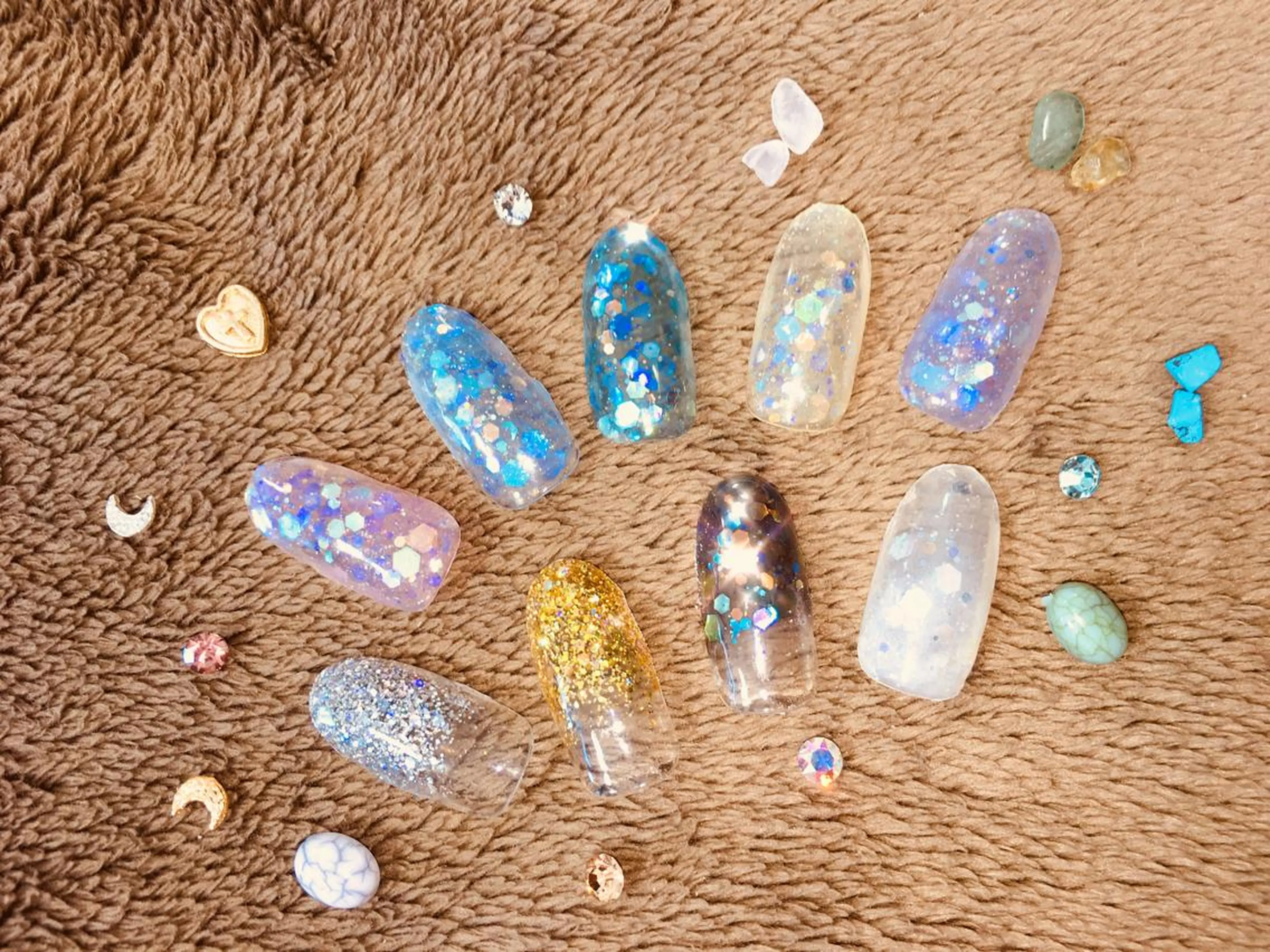 ネイル ラメ(グリッター) スカルプネイル 隠れ家一戸建て金町 HIROMI 葛飾区のネイルデザイン