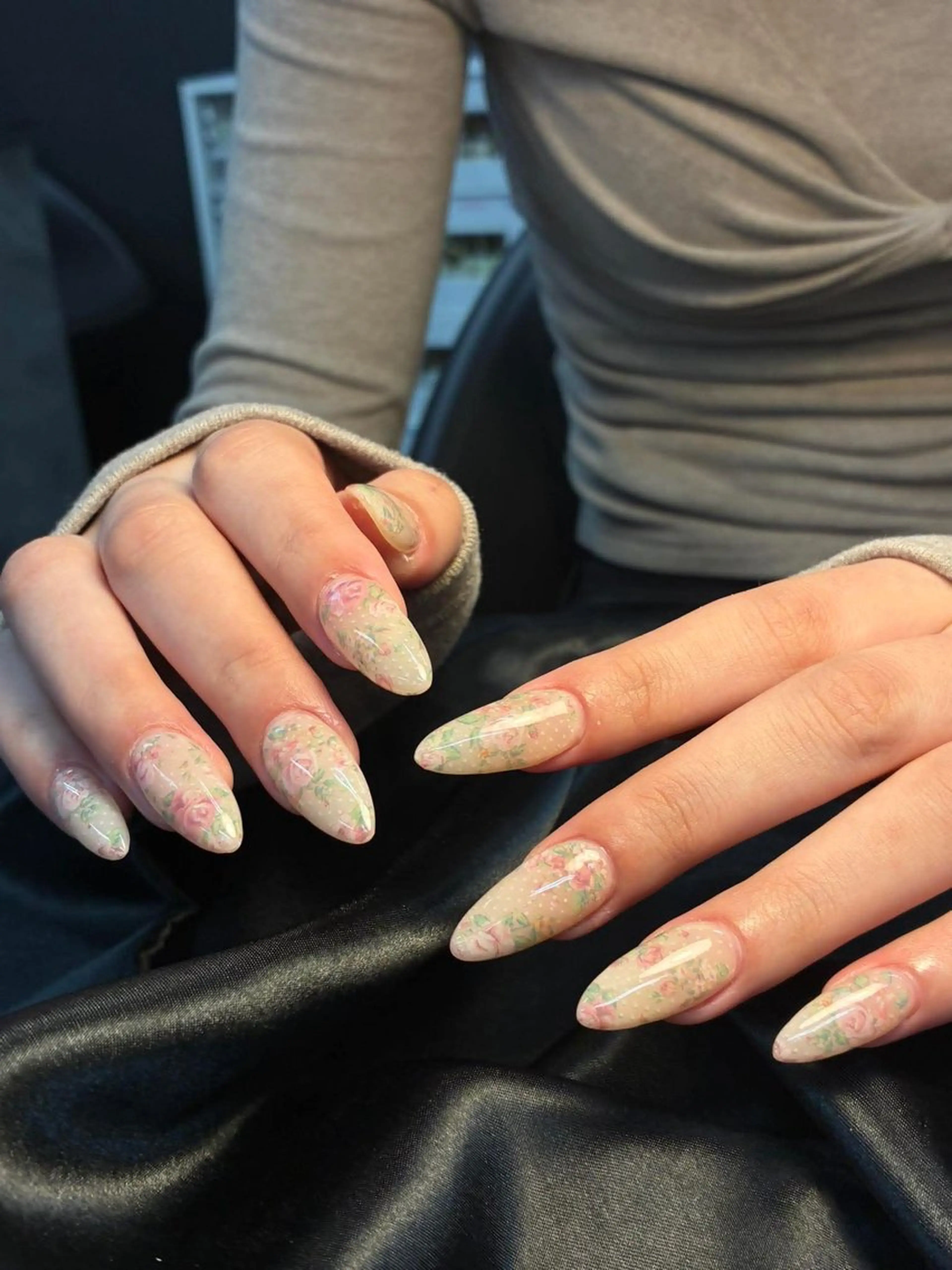 ネイル 韓国ネイル 持ち込み ニュアンスネイル ネイルチップ 冬ネイル RINN ANA.CHUOのネイルデザイン