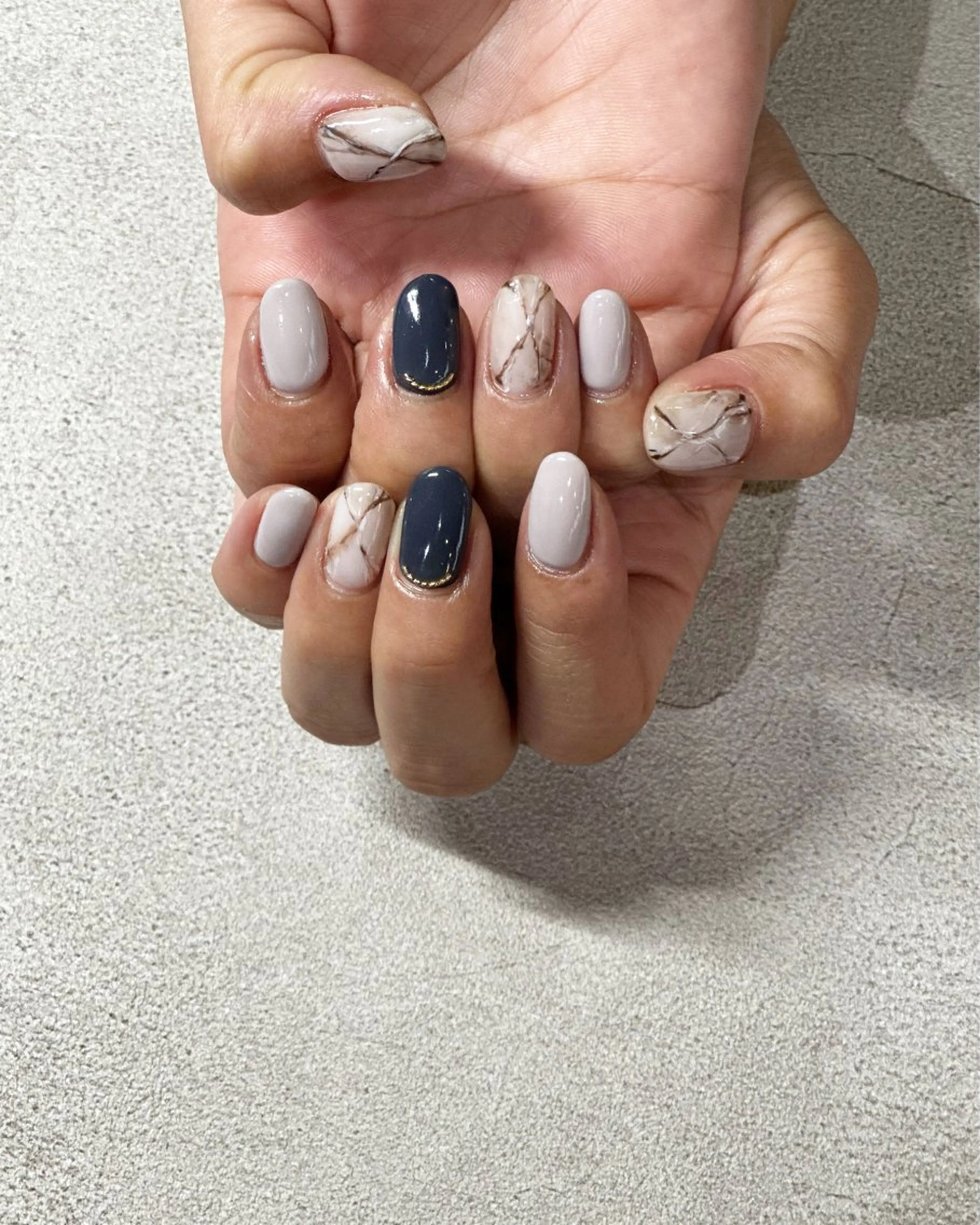 ネイル ジェルネイル ストーンネイル Hair＆Esthe＆Nail　Garden所属・Garden Takeuchiのネイルデザイン