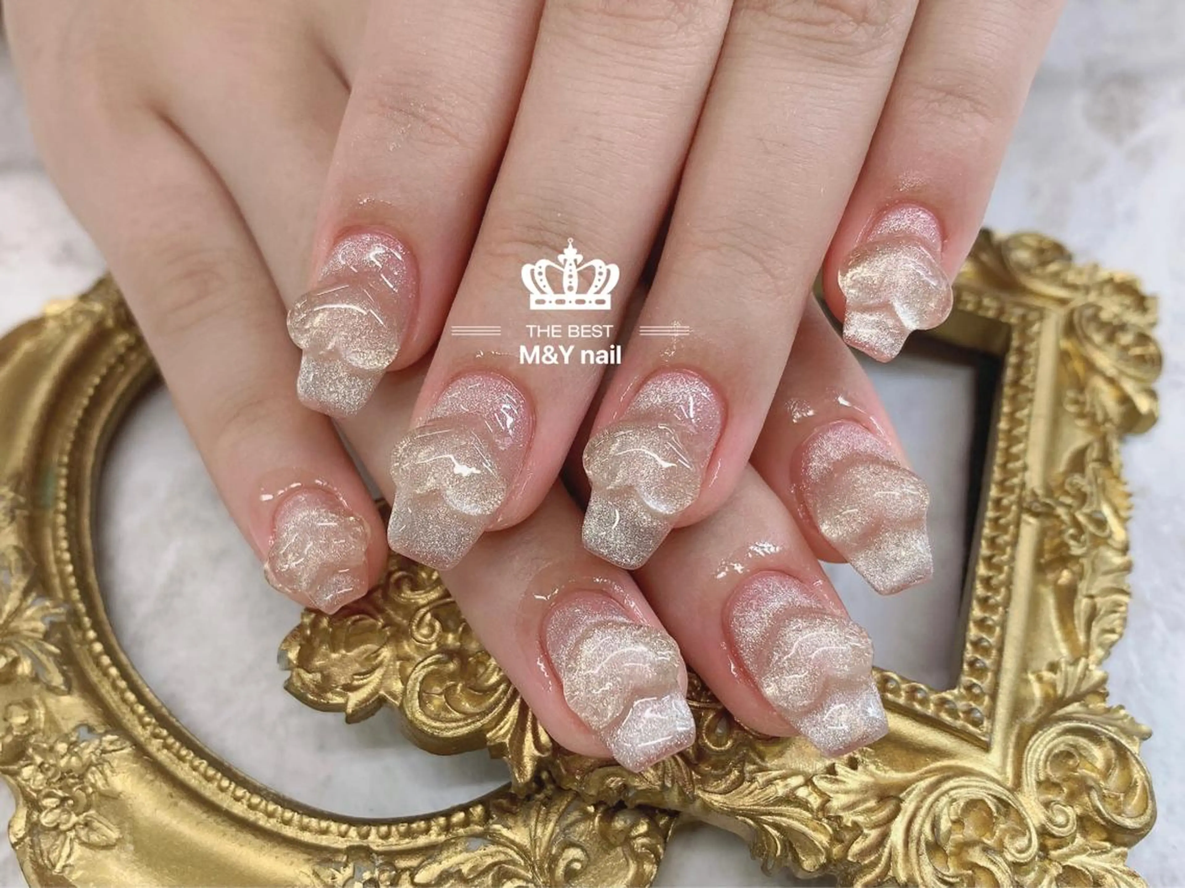 ネイル ハート ハンドネイル M&Y NailSalonのネイルデザイン