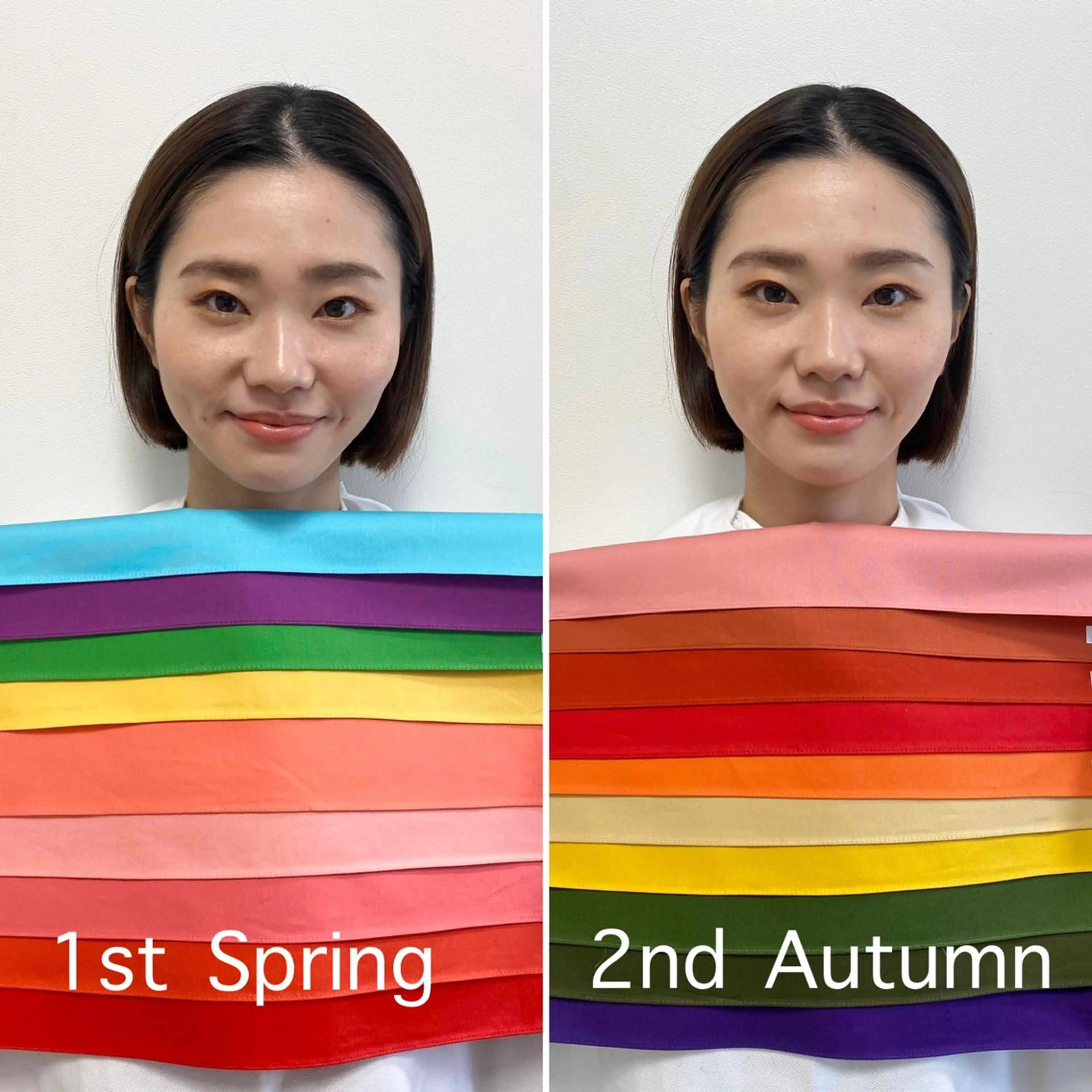 【ヘアメイクなし】3つの診断から似合うファンション、　ヘアメイクがわかります。診断資料付きの写真