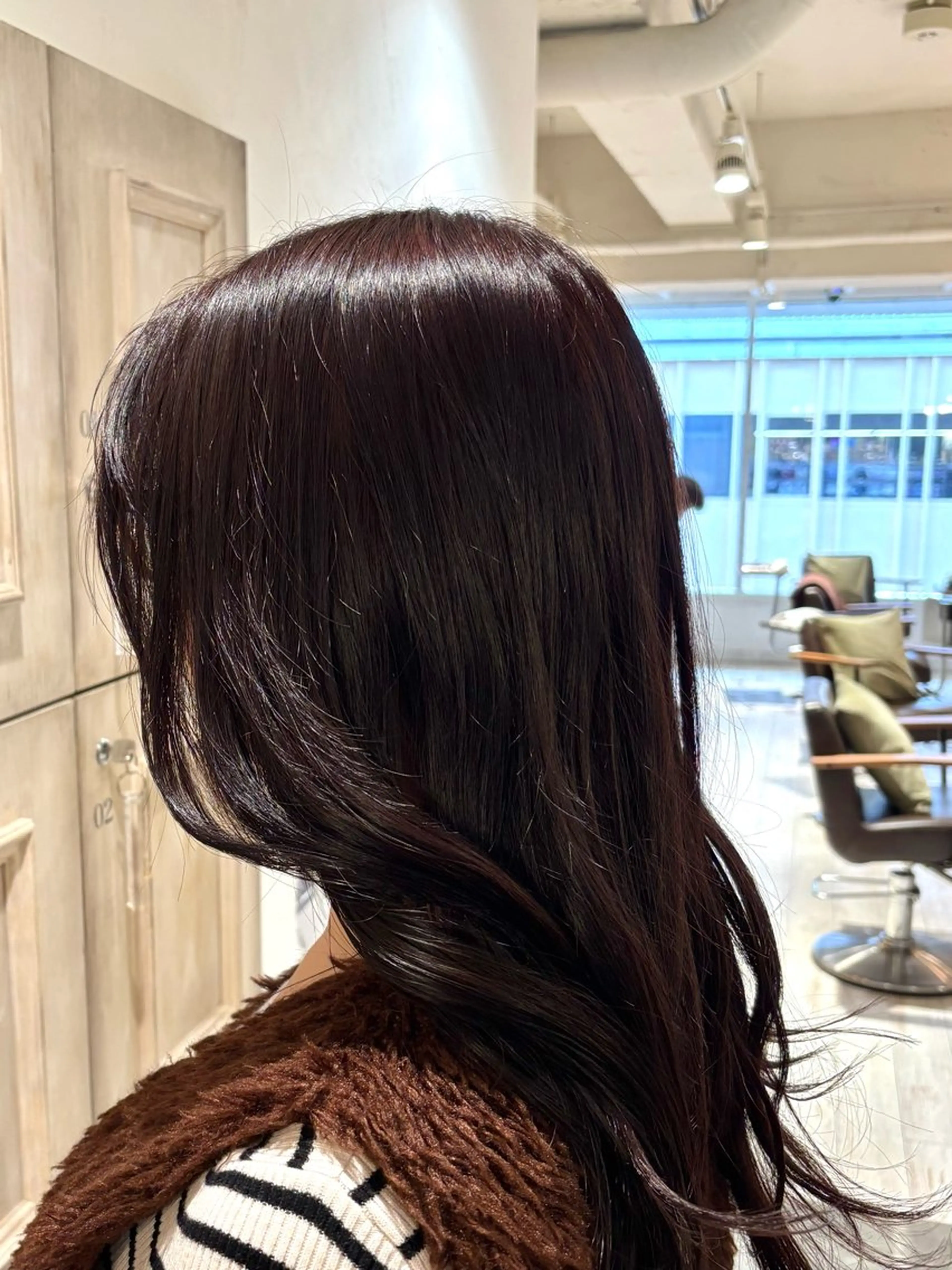 ロング カラー ブラウンカラー バイオレットカラー バイオレットブラウン 大人スタイル 尚美のヘアスタイル