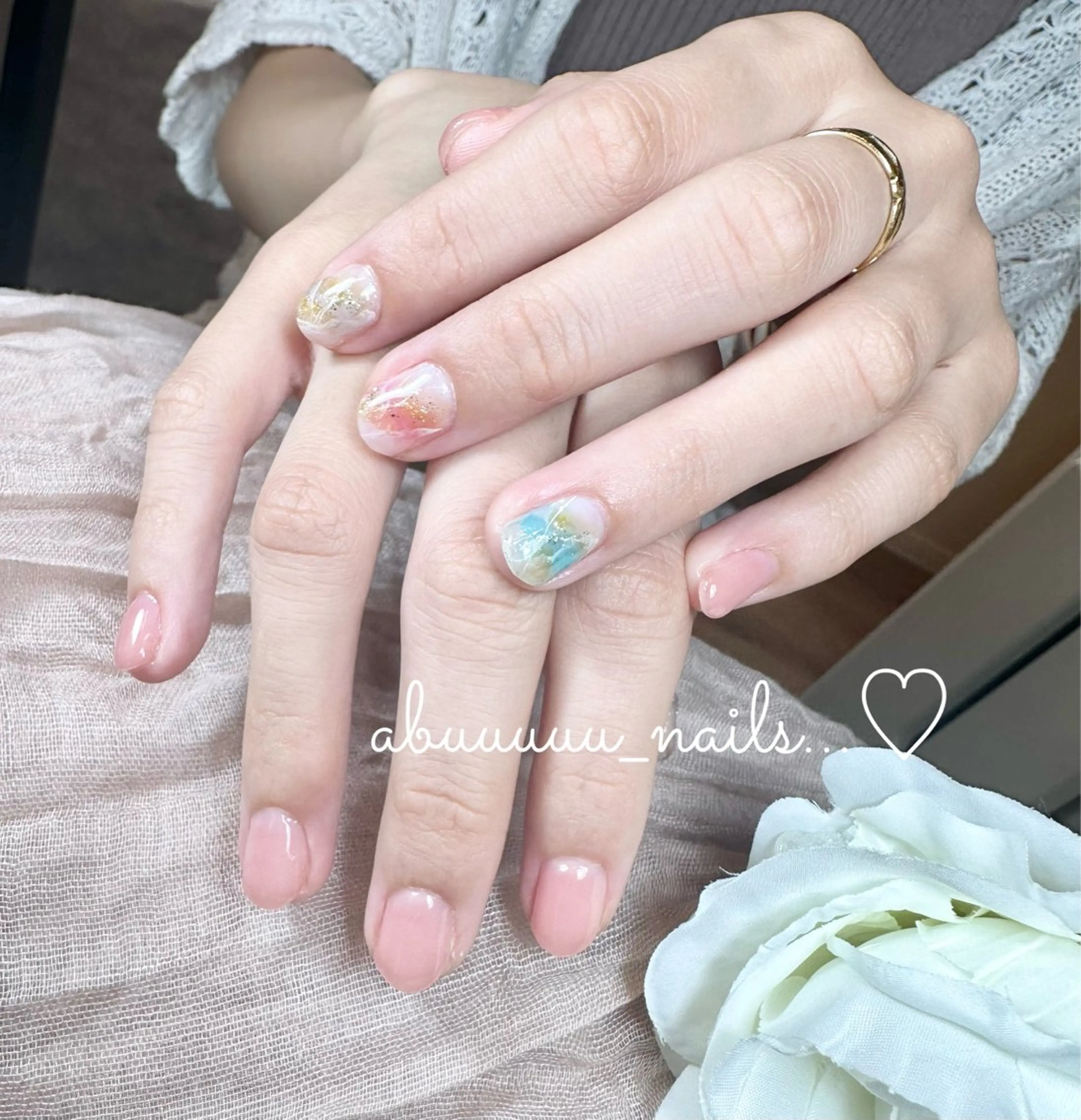 ネイル ショートネイル abuuuuu nailsのネイルデザイン