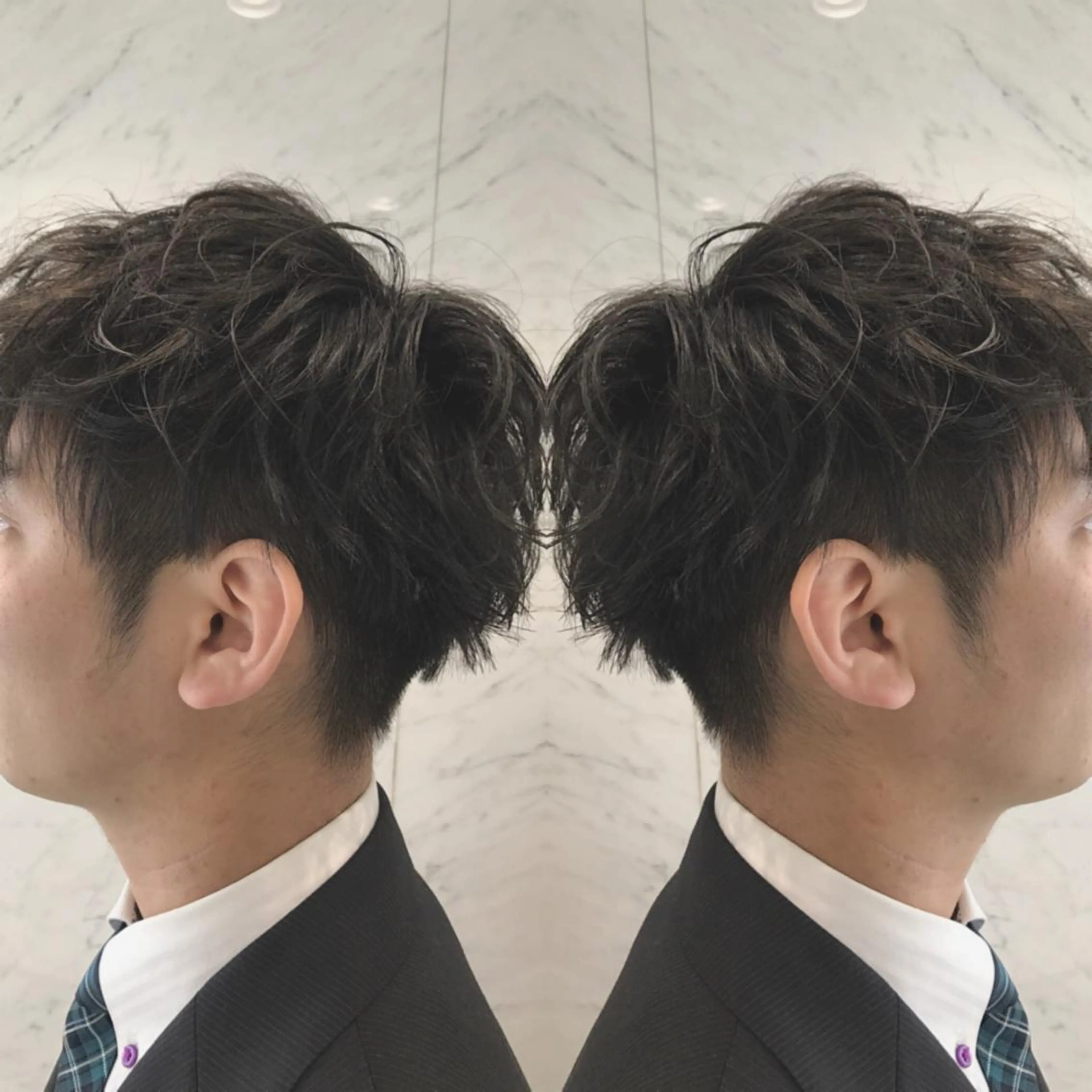 ショート カラー メンズ カット ヘアカラー トリートメント cecil hair所属・重政 和樹のヘアスタイル