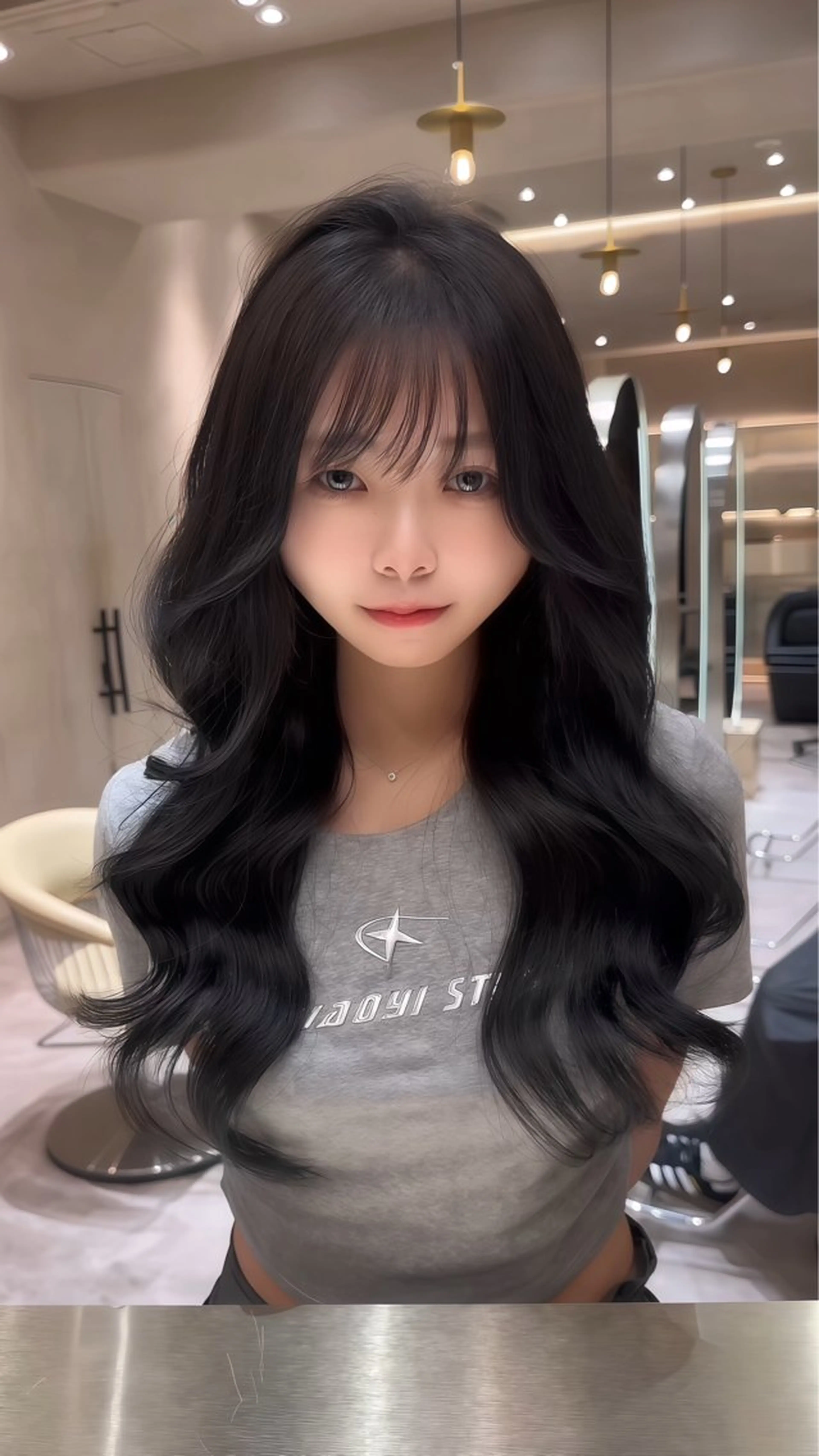 セミロング カット ヘアカラー トリートメント 韓国ヘア/ベージュ カラー/髪質改善/涼のヘアスタイル