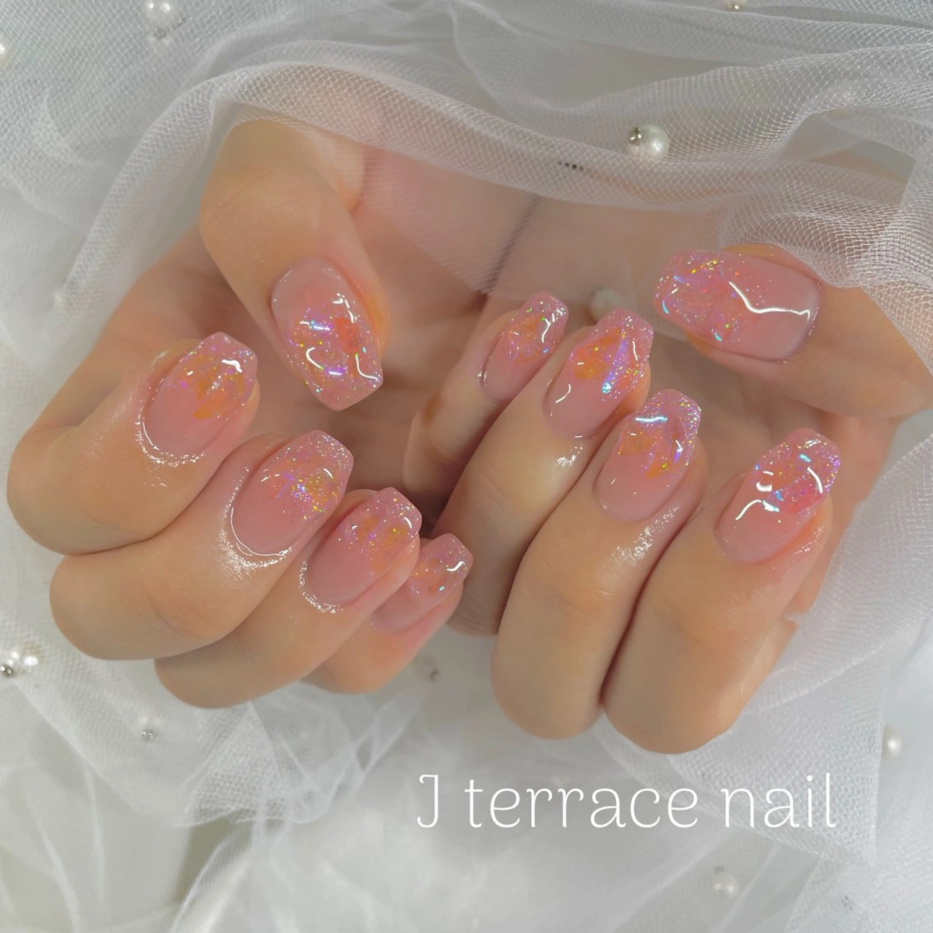 ネイル オーロラネイル ジェルネイル J terrace Nailのネイルデザイン