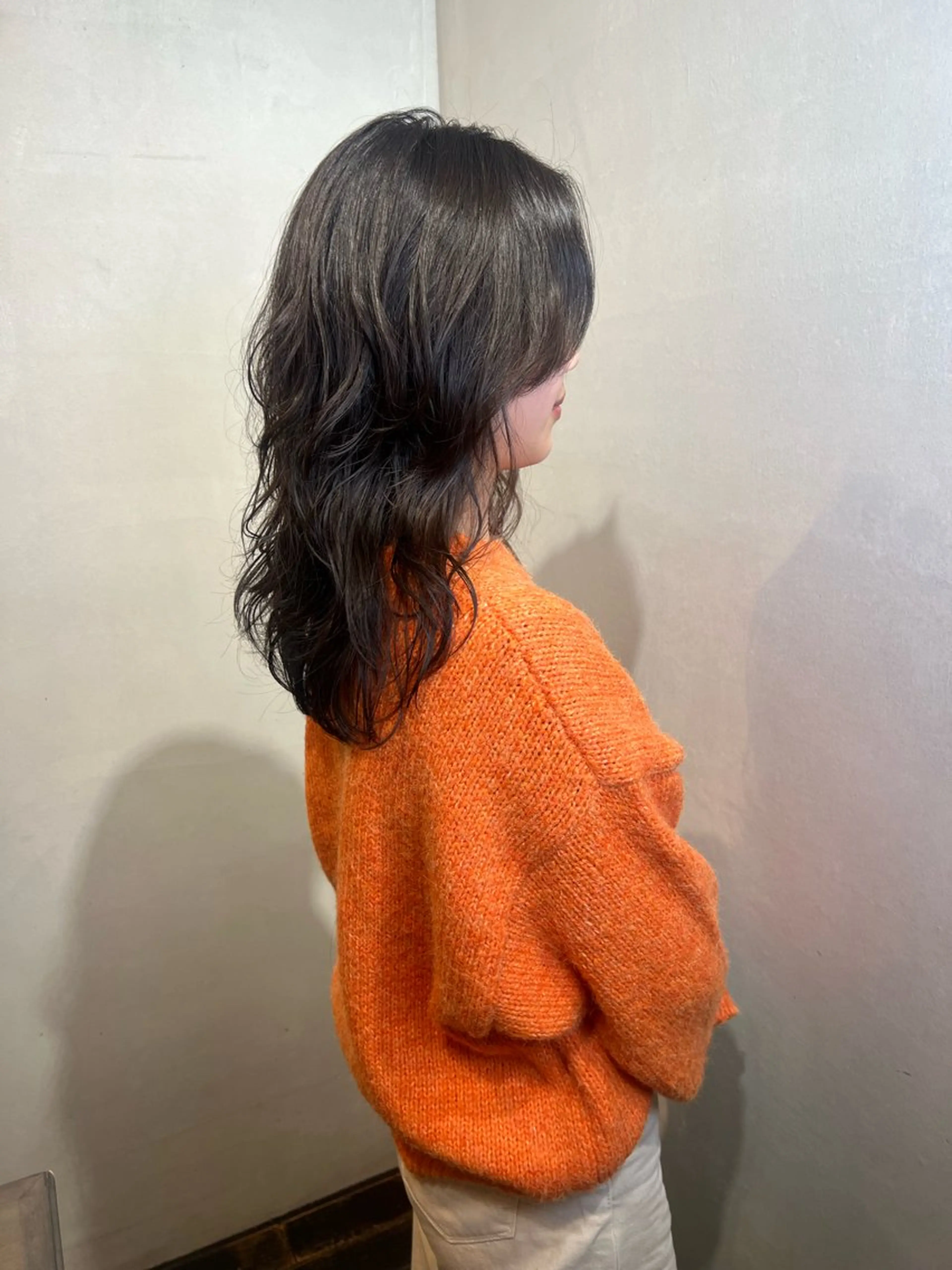 ミディアム パーマ カット パーマ Aya/四条烏丸/ インナーカラーのヘアスタイル