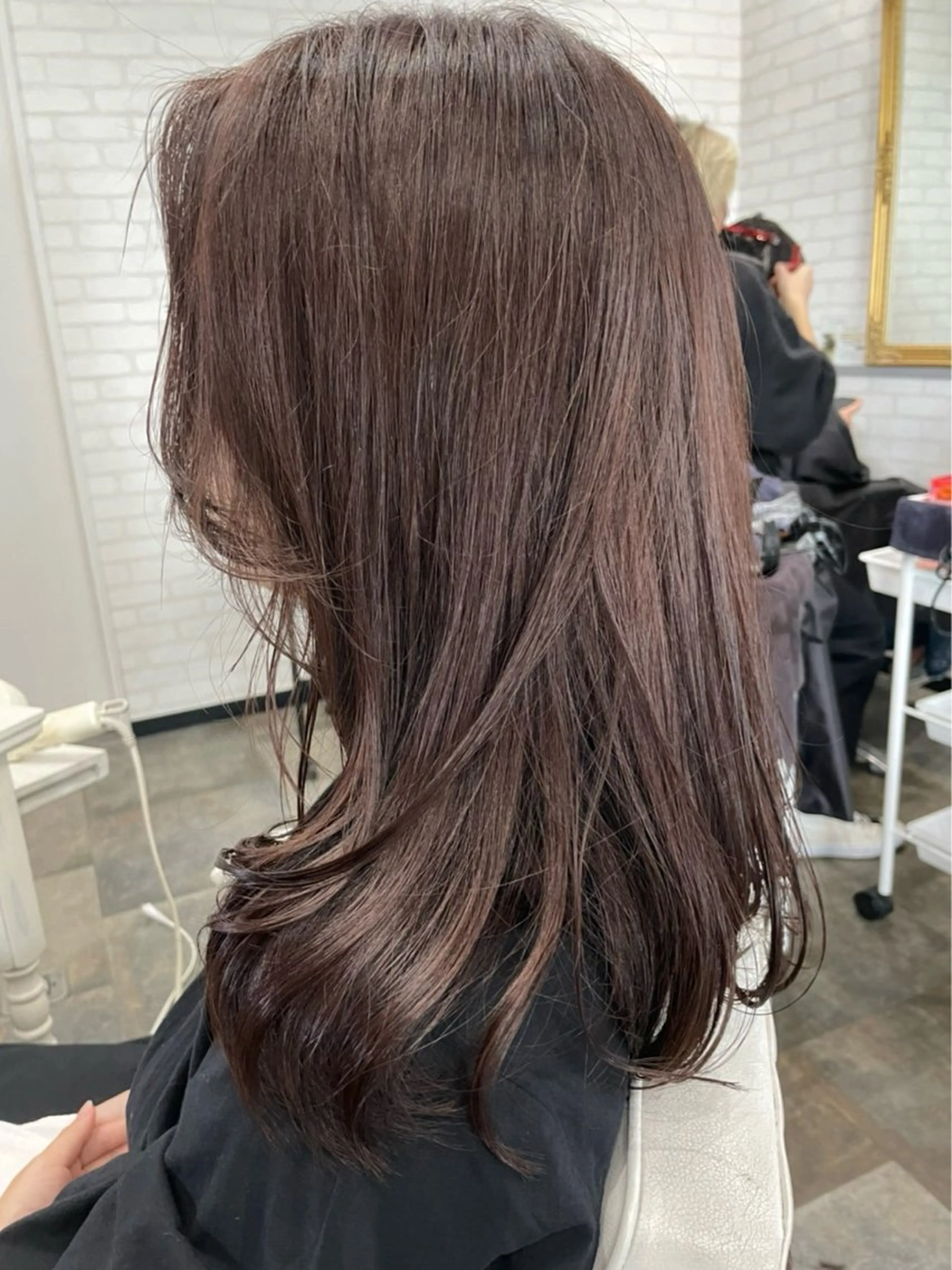 セミロング セミロングパーマ ミストバング ボブ ハイライト 髪質改善 The Apartment of Solon Citta 船橋609所属・髪質改善/縮毛矯正/ 美髪/個室/ハラのヘアスタイル