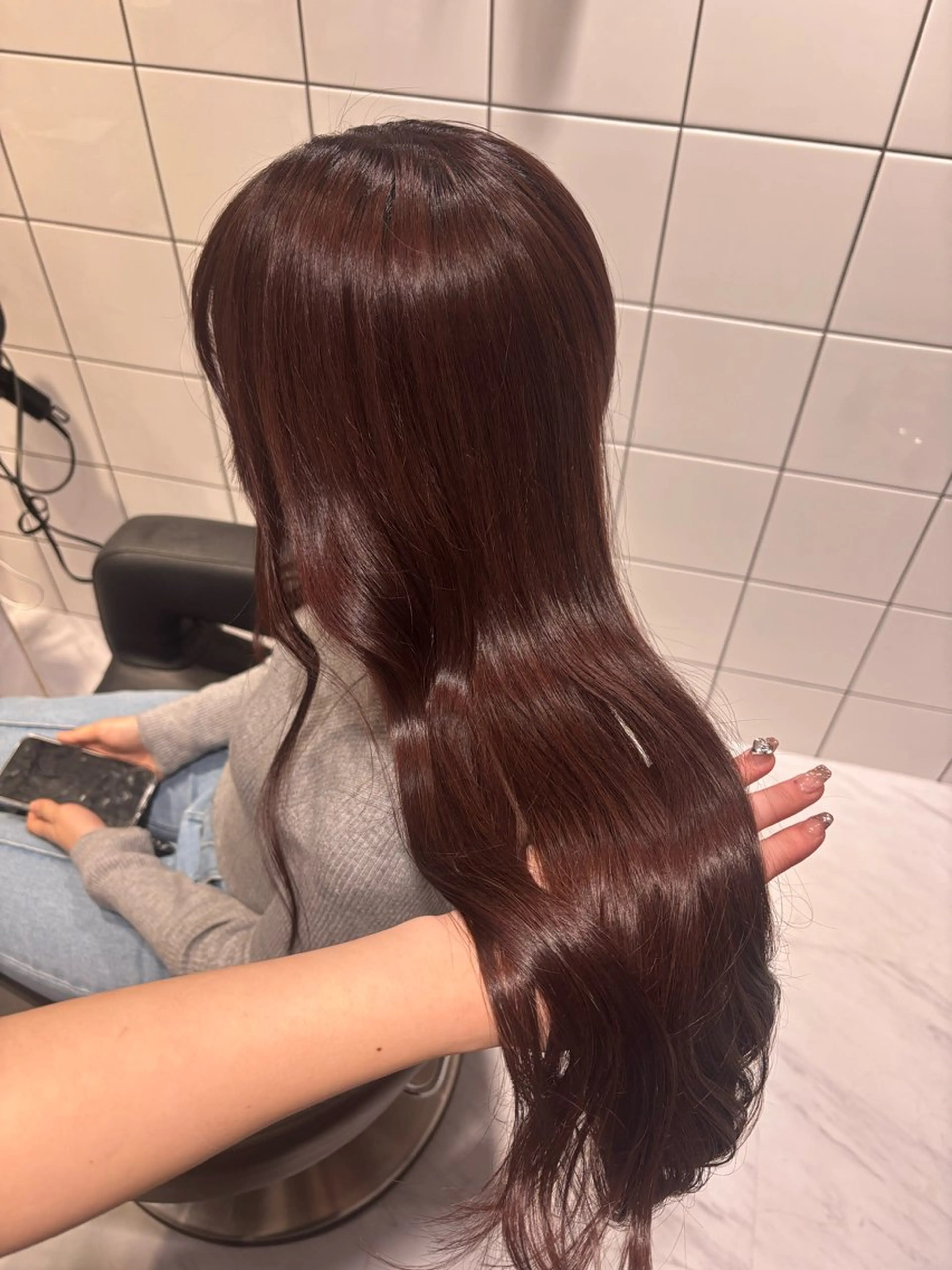 ロング カラー ヘアカラー トリートメント 髪質改善🩰透明感カ ラー🎀hinanoのヘアスタイル