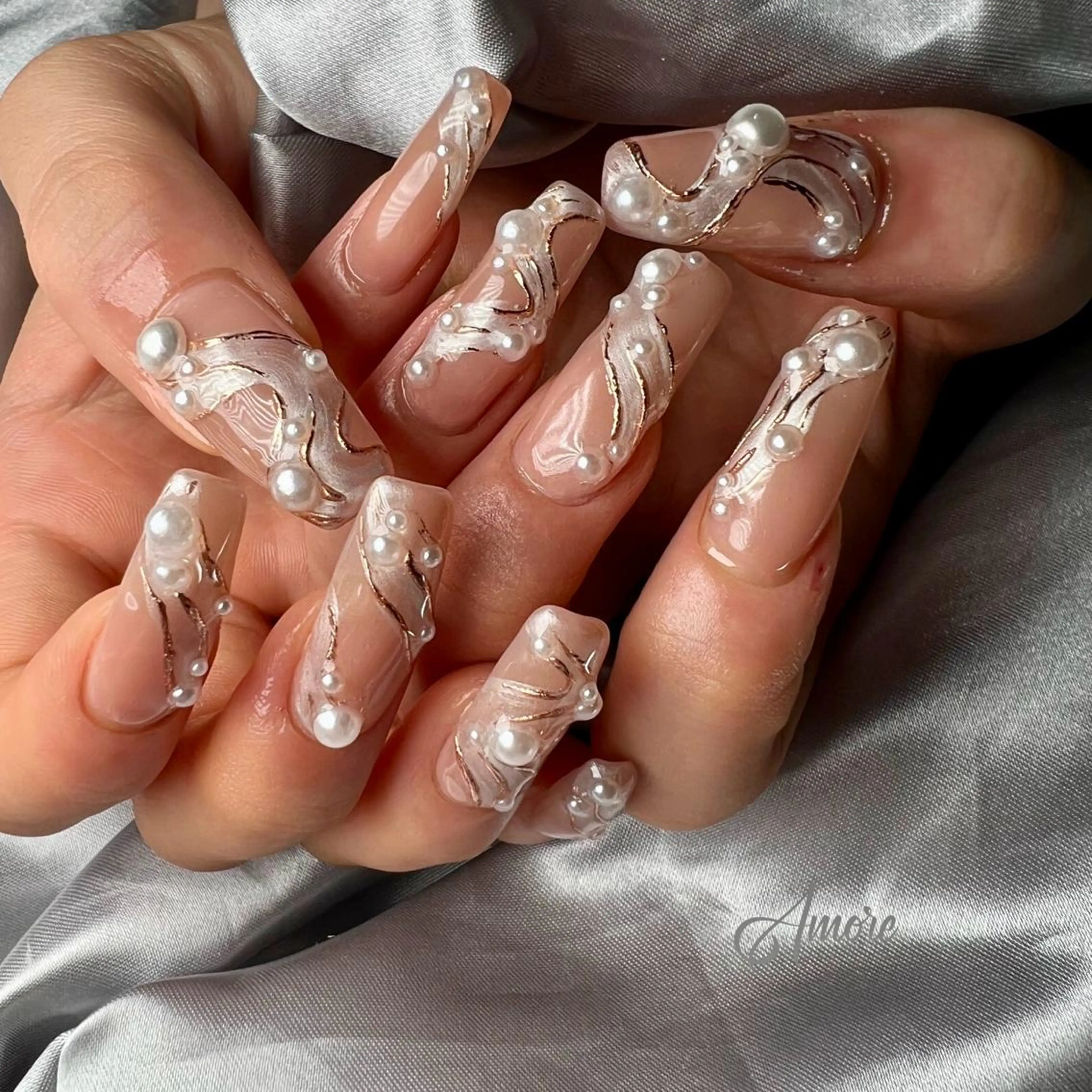 ネイル ジェルネイル 韓国ネイル パラジェル 夏ネイル You kyehwaのネイルデザイン