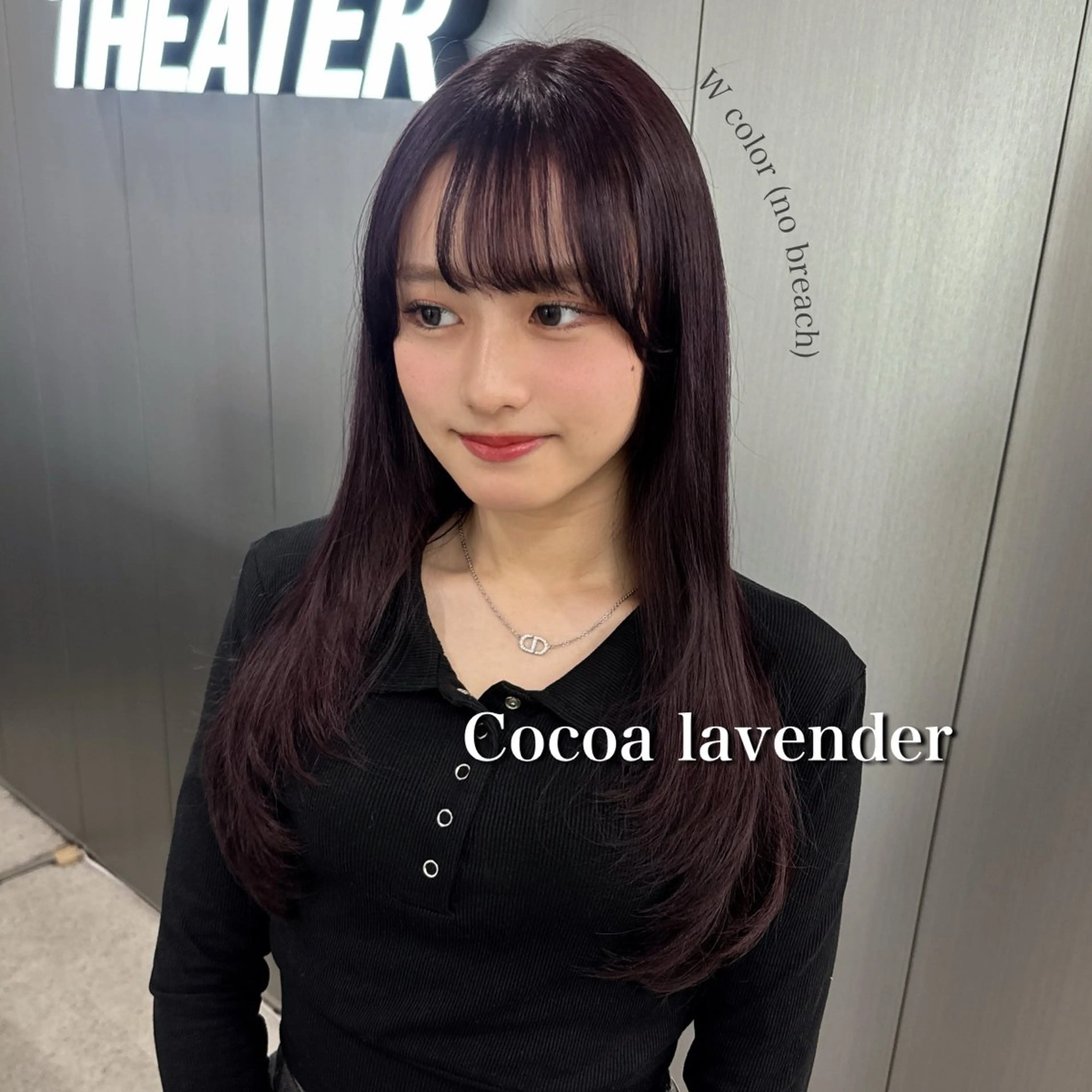 ロング カラー ヘアカラー 暗髪🩶ラベンダー/ ブルー/ユウナ🤍のヘアスタイル