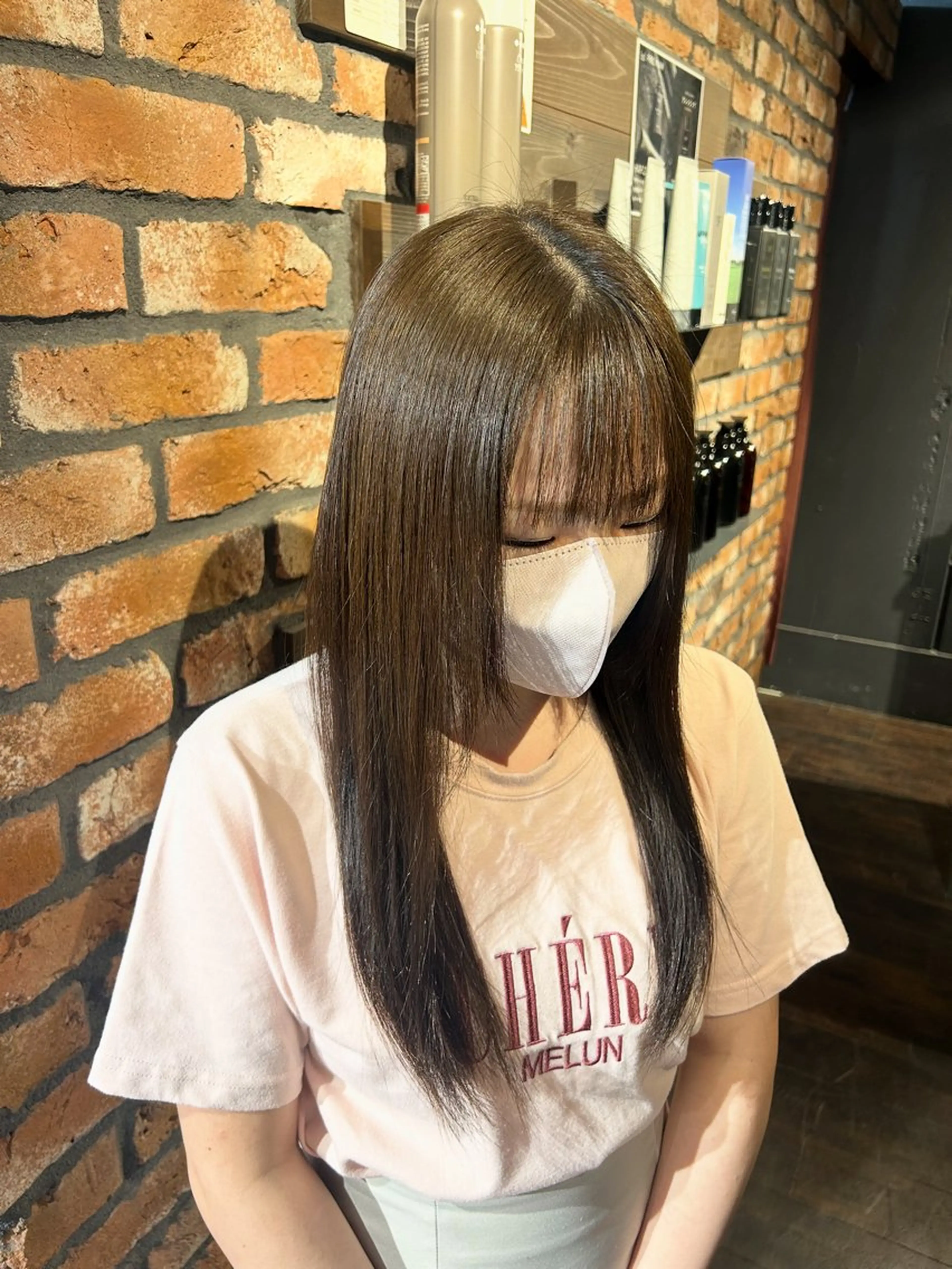 ミディアム カラー ブラウンカラー チョコレートブラウン ヘアカラー 🐒みき ゆうか🐒のヘアスタイル