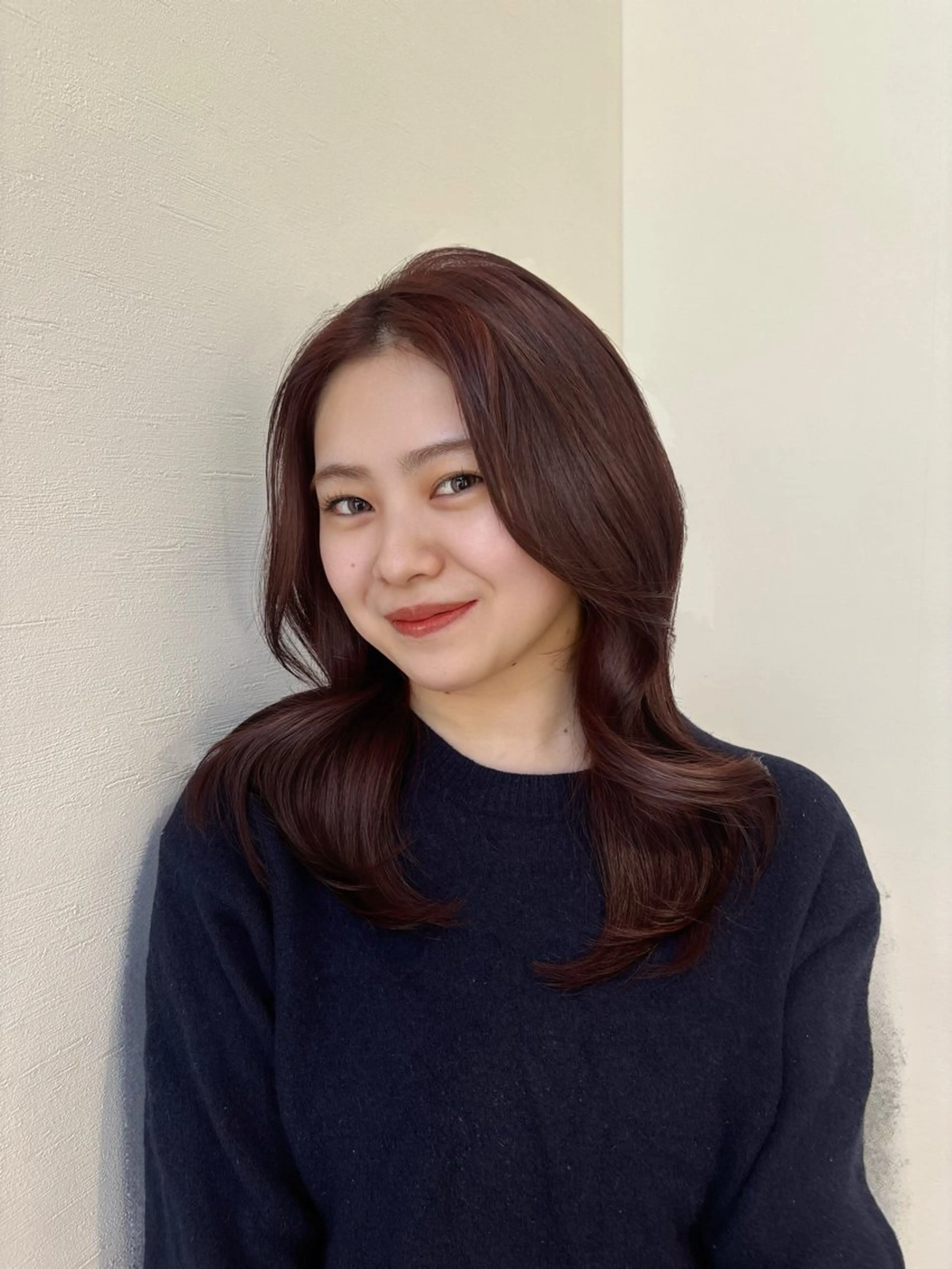 セミロング 似合わせ前髪／ 小顔カット🎀そうのヘアスタイル