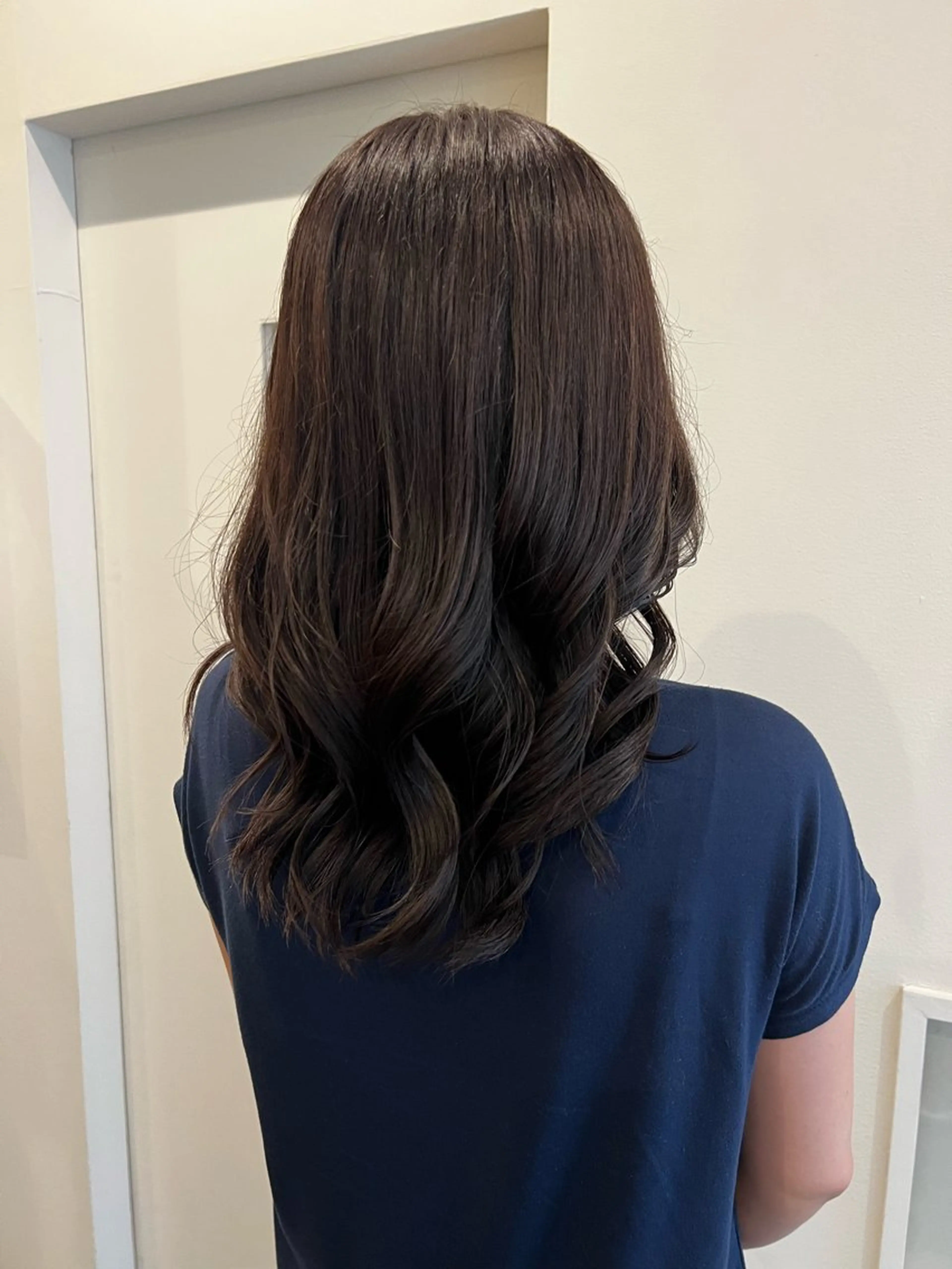 セミロング カラー MASHU Machela店所属・ほのか./大阪 透明感カラー/韓国風のヘアスタイル