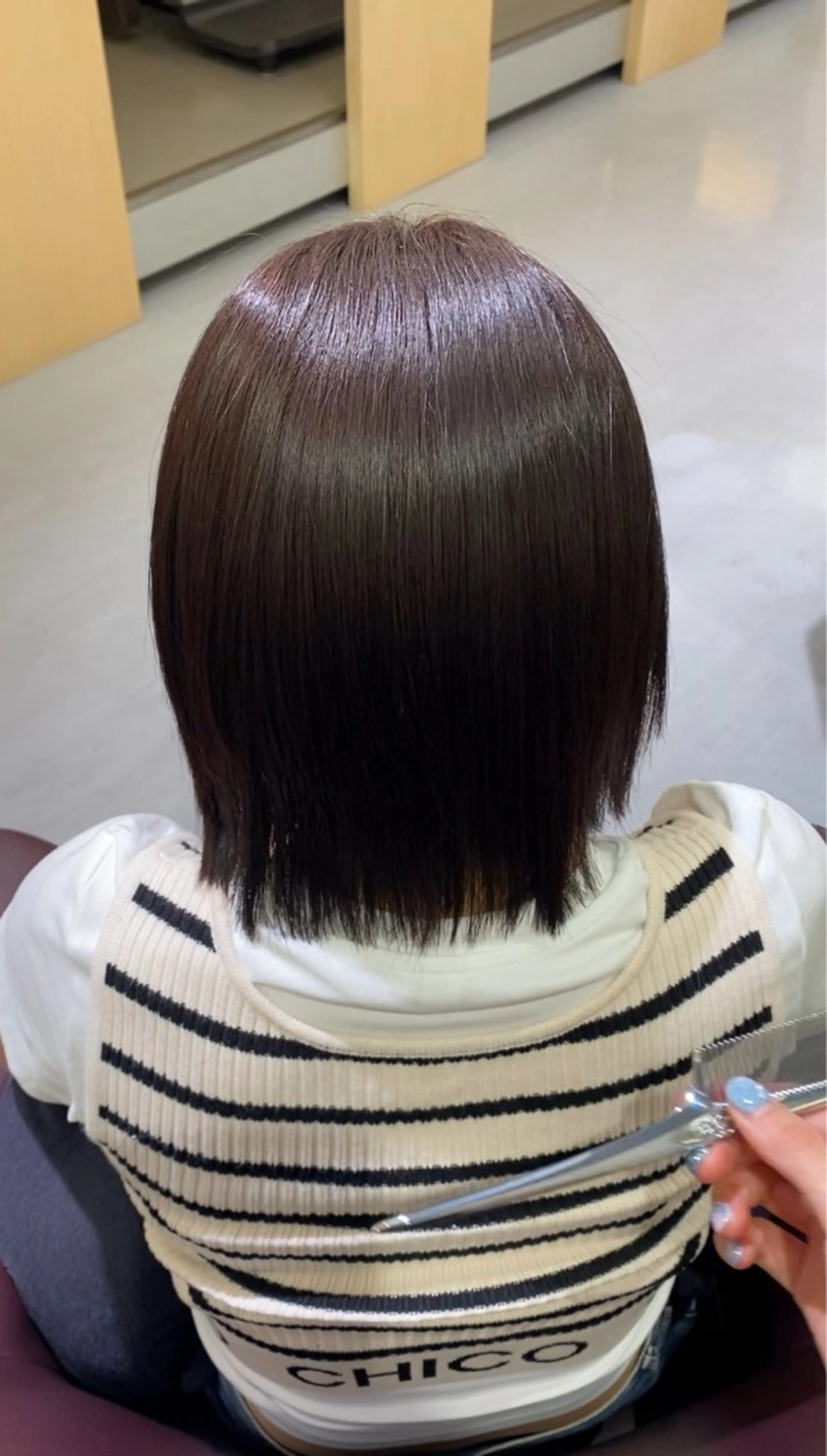 ショート カット ヘアカラー トリートメント ️🫧透明感カラー& 髪質改善🎀いさきのヘアスタイル