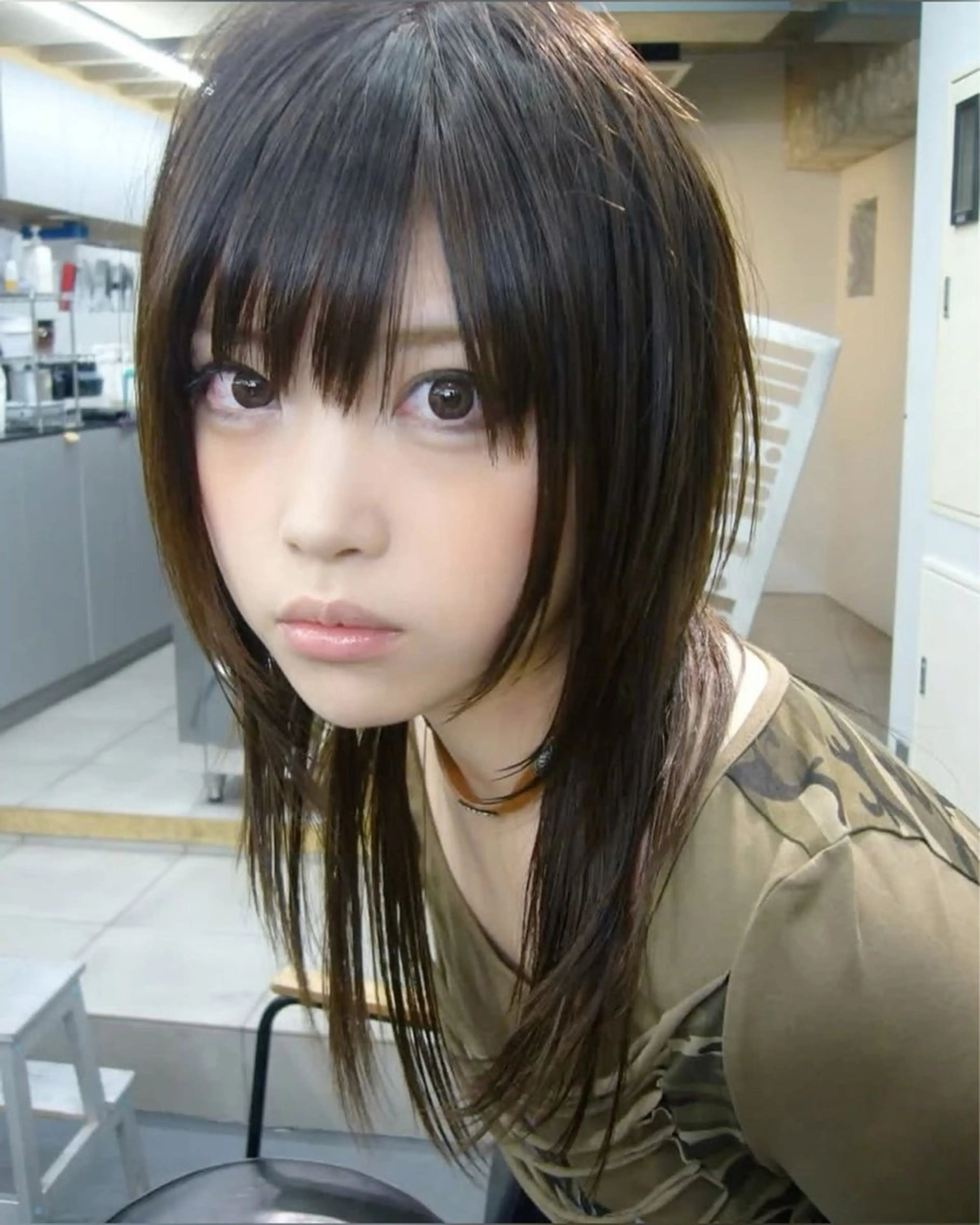 【期間限定】✨ハッシュカット✨️＋オリーブカラー（ワンカラー） #ハッシュカット #y2k #韓国の写真