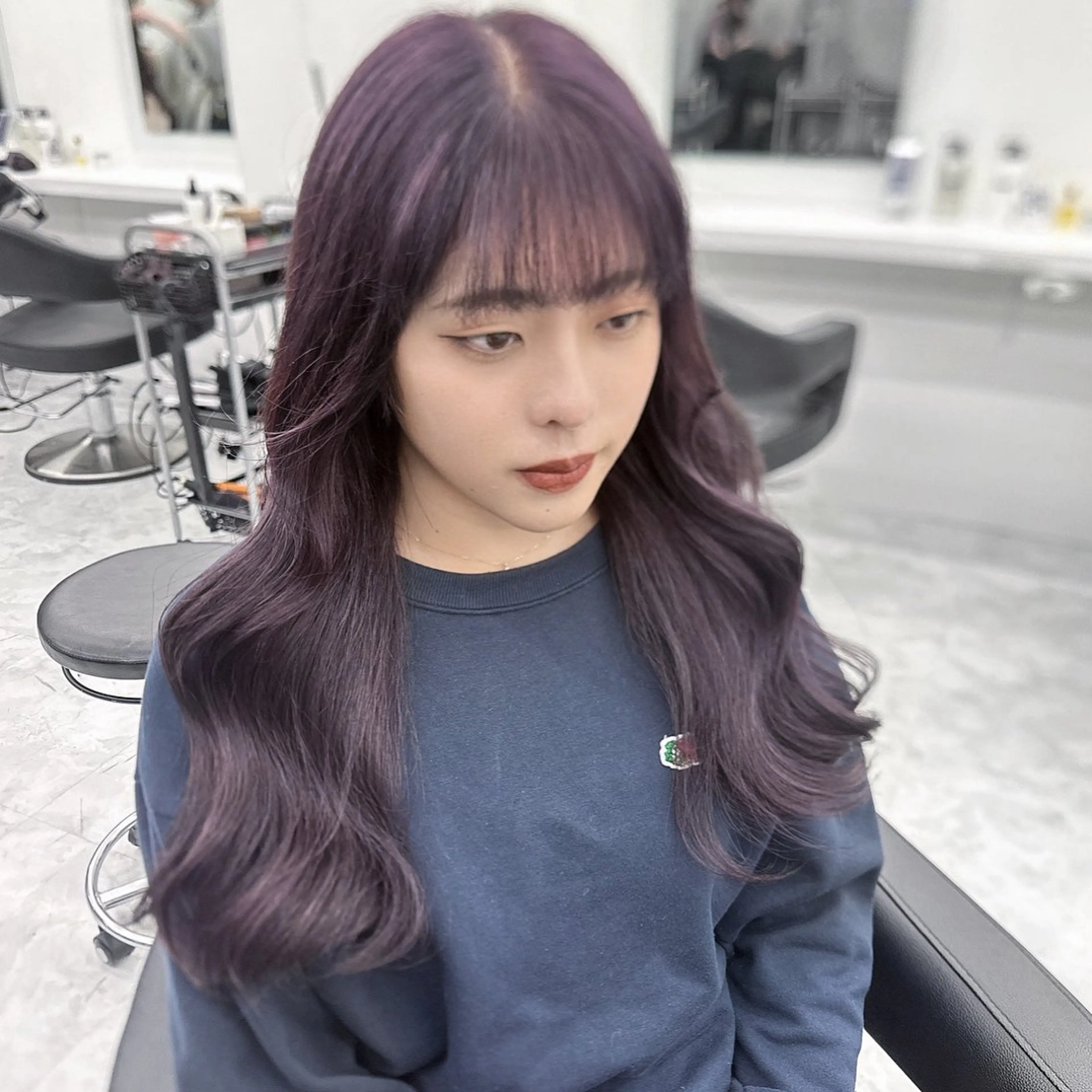 ロング カラー パーマ ヘアアレンジ メンズ キッズ ♥️韓国ヘア レイヤー♥️ゆりのヘアスタイル