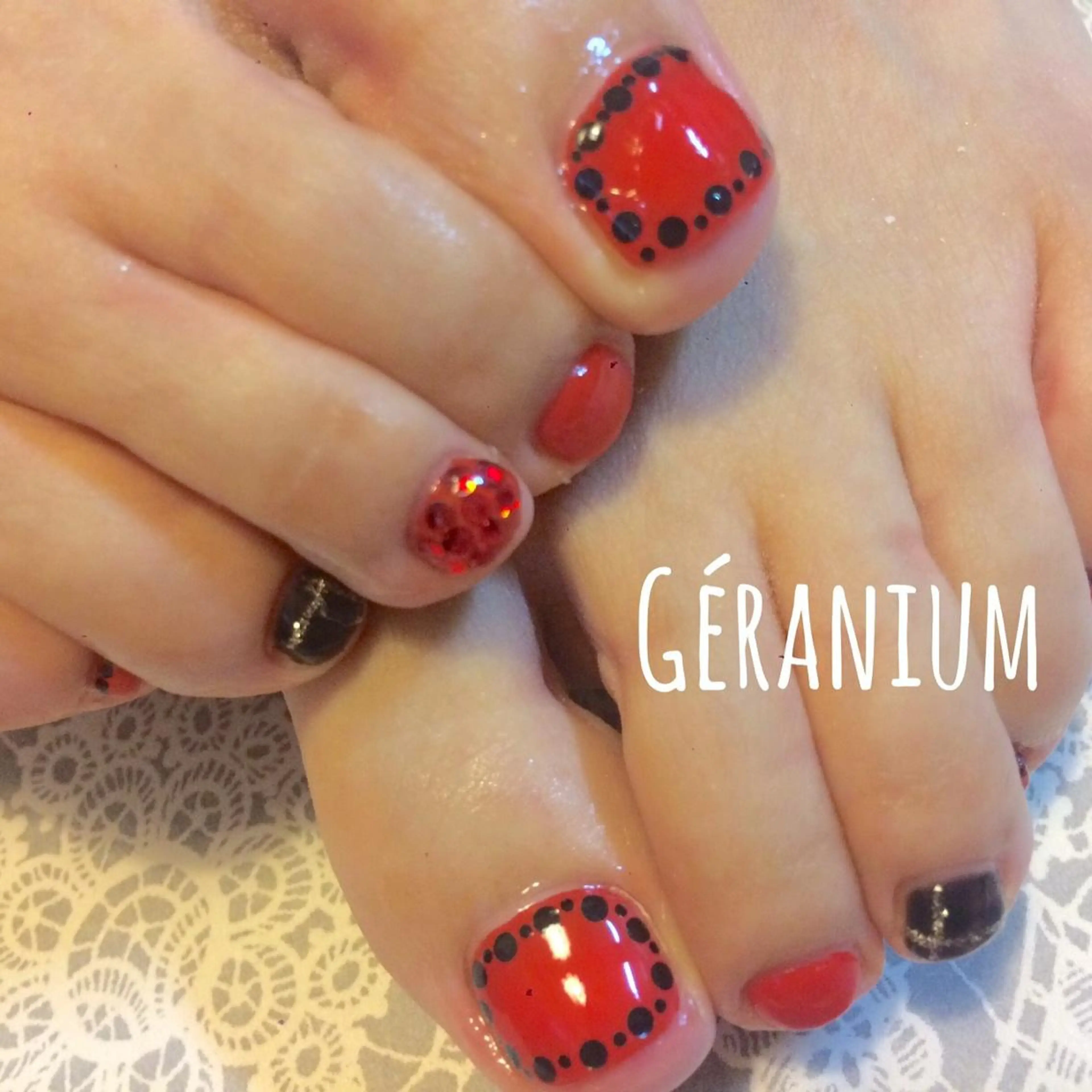 ネイル フットネイル GéRanium Harukaのネイルデザイン