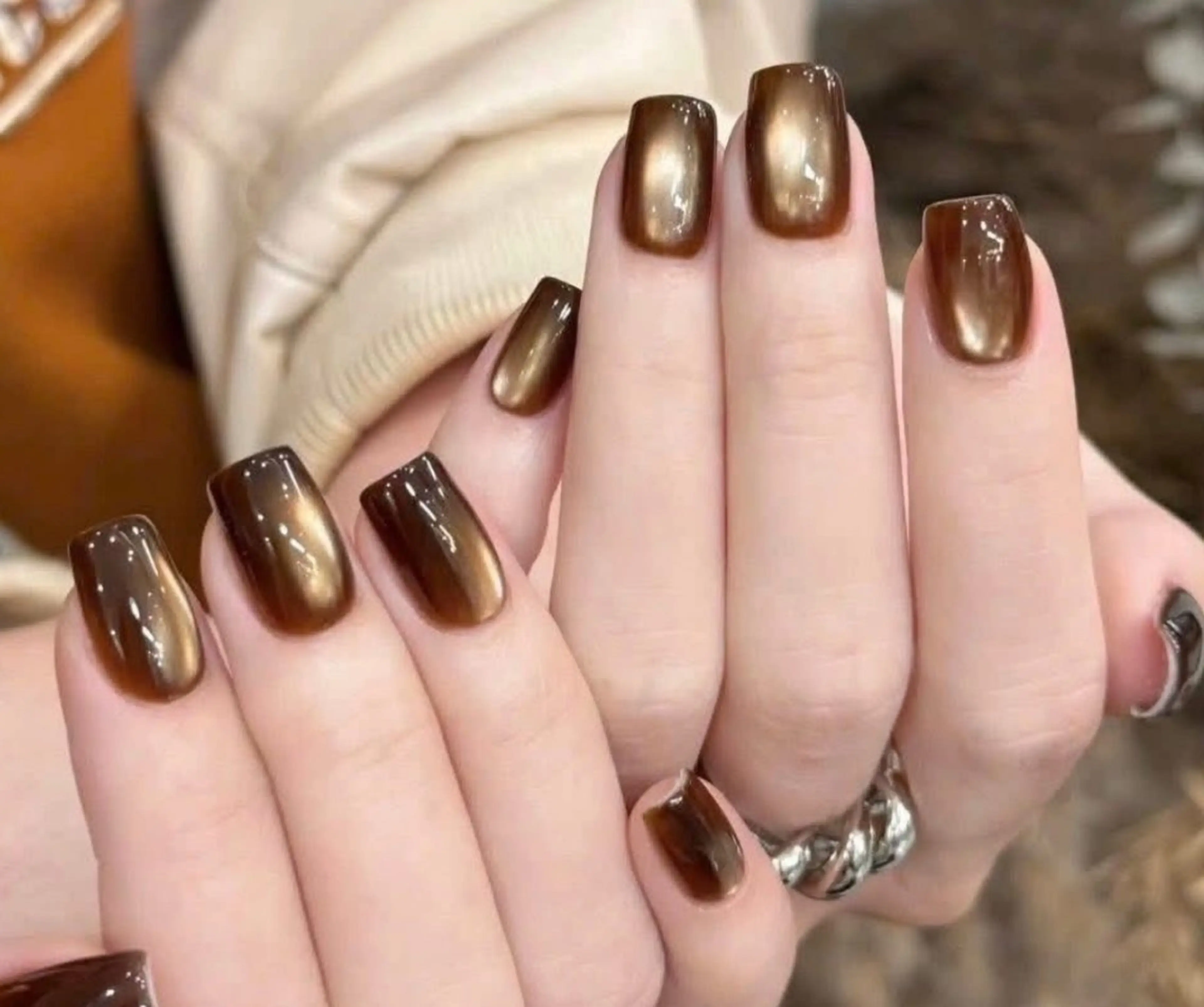 ネイル ハンドネイル 🎀PG🩵 ネイルサロンのネイルデザイン