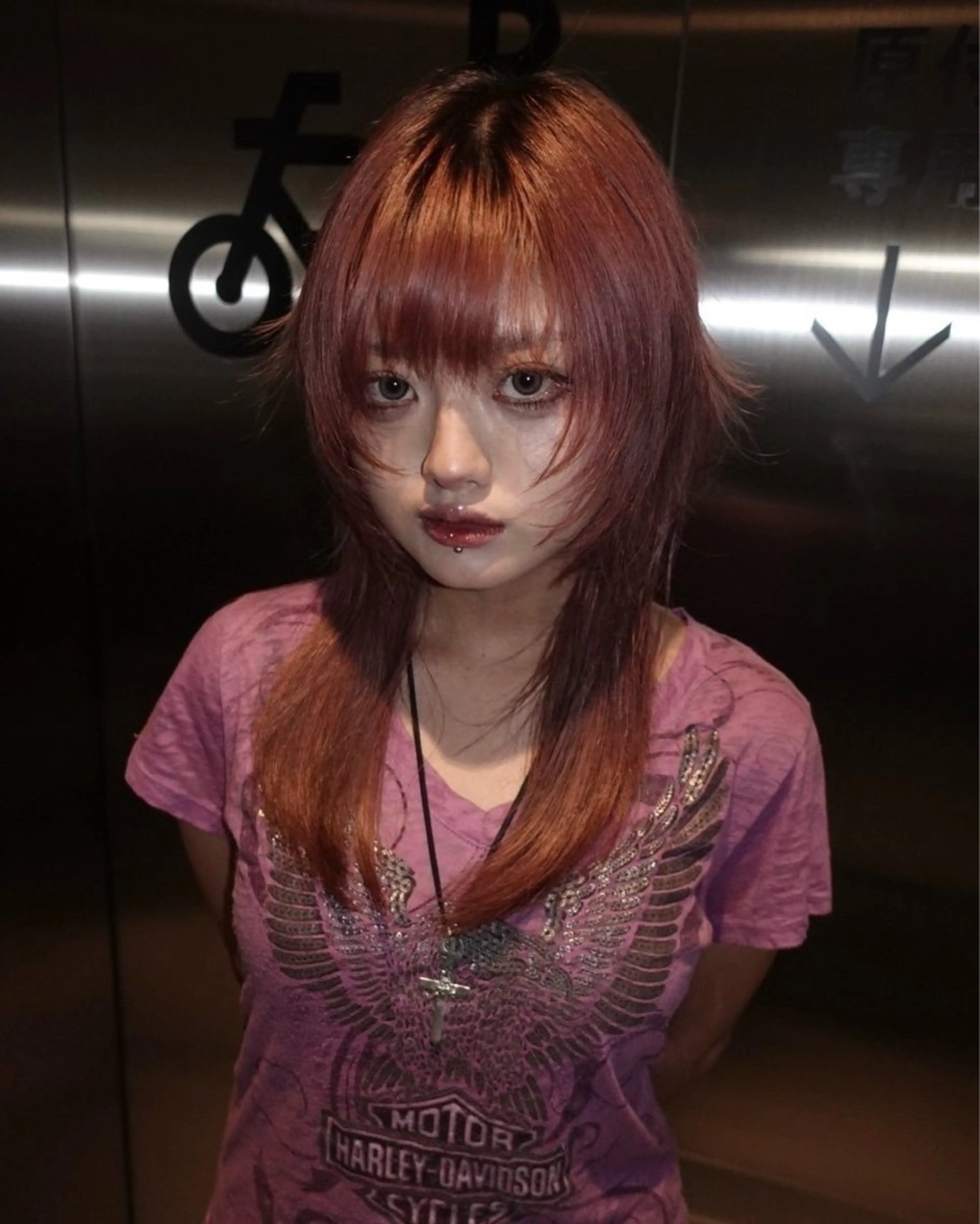 ミディアム ヘアカラー トリートメント Null 表参道所属・岩下昂世/ ハイトーン/デザインのヘアスタイル