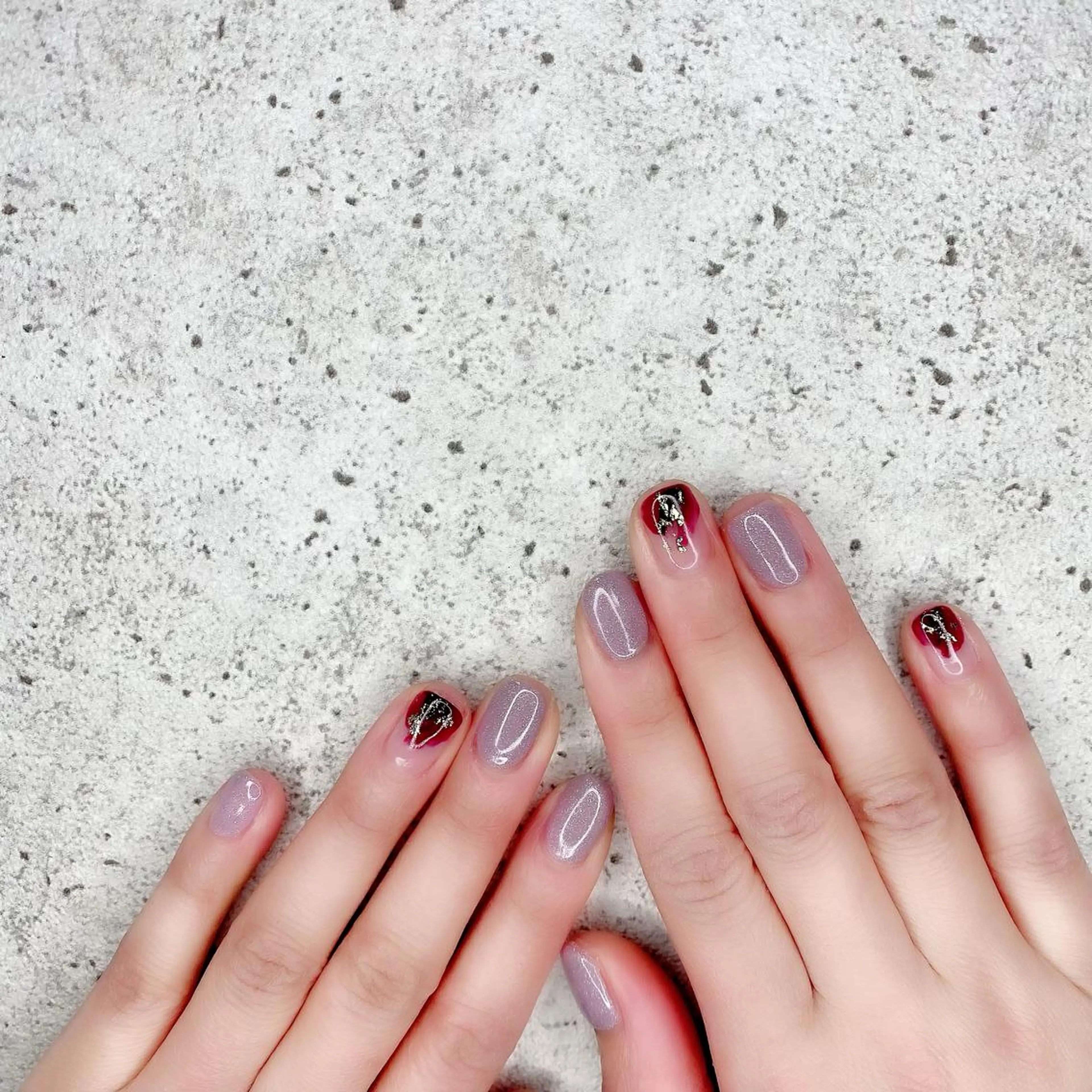 ミディアム カラー パーマ ヘアアレンジ メンズ キッズ ネイル マツエク・マツパ アイブロウ ブラウンカラー ピンクカラー カラーマツエク ブラウン マグネットネイル ハンドネイル Salon Ｋのネイルデザイン