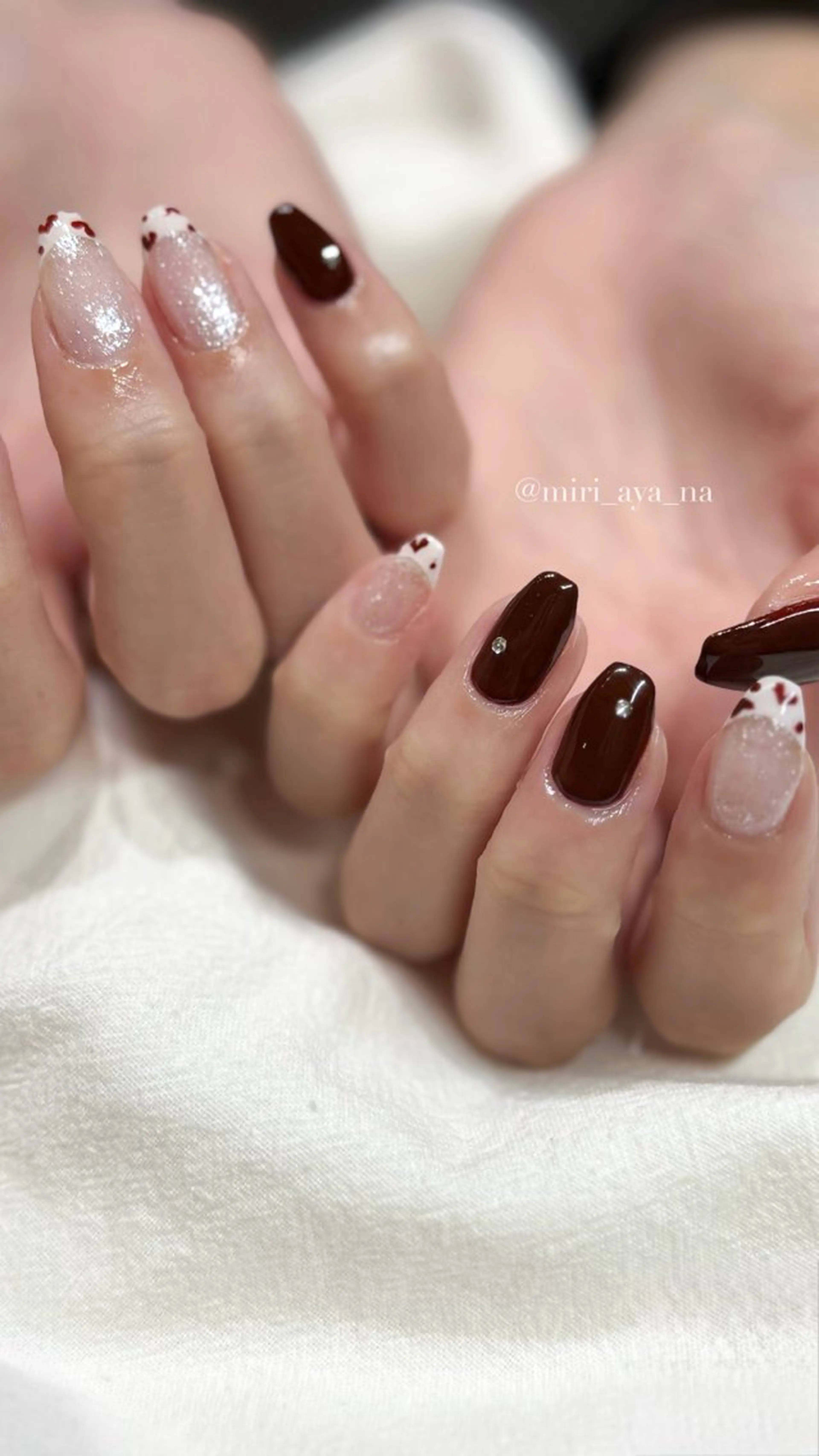 ネイル ハンドネイル 新宿代々木/韓国系 ワンホン/aya🫧のネイルデザイン