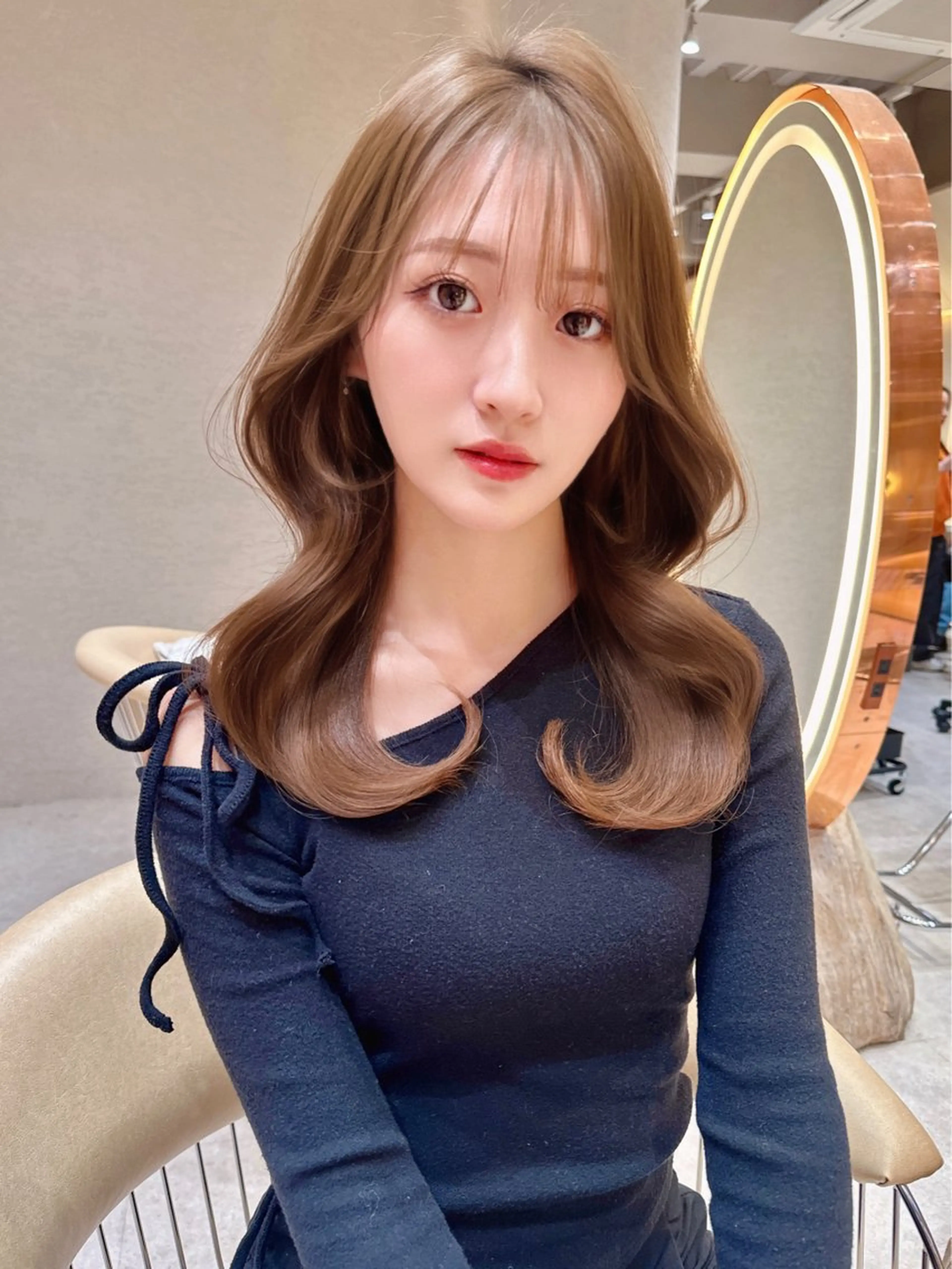 セミロング カラー カット ヘアカラー トリートメント レイヤー❣️縮毛矯正 川村利幸のヘアスタイル