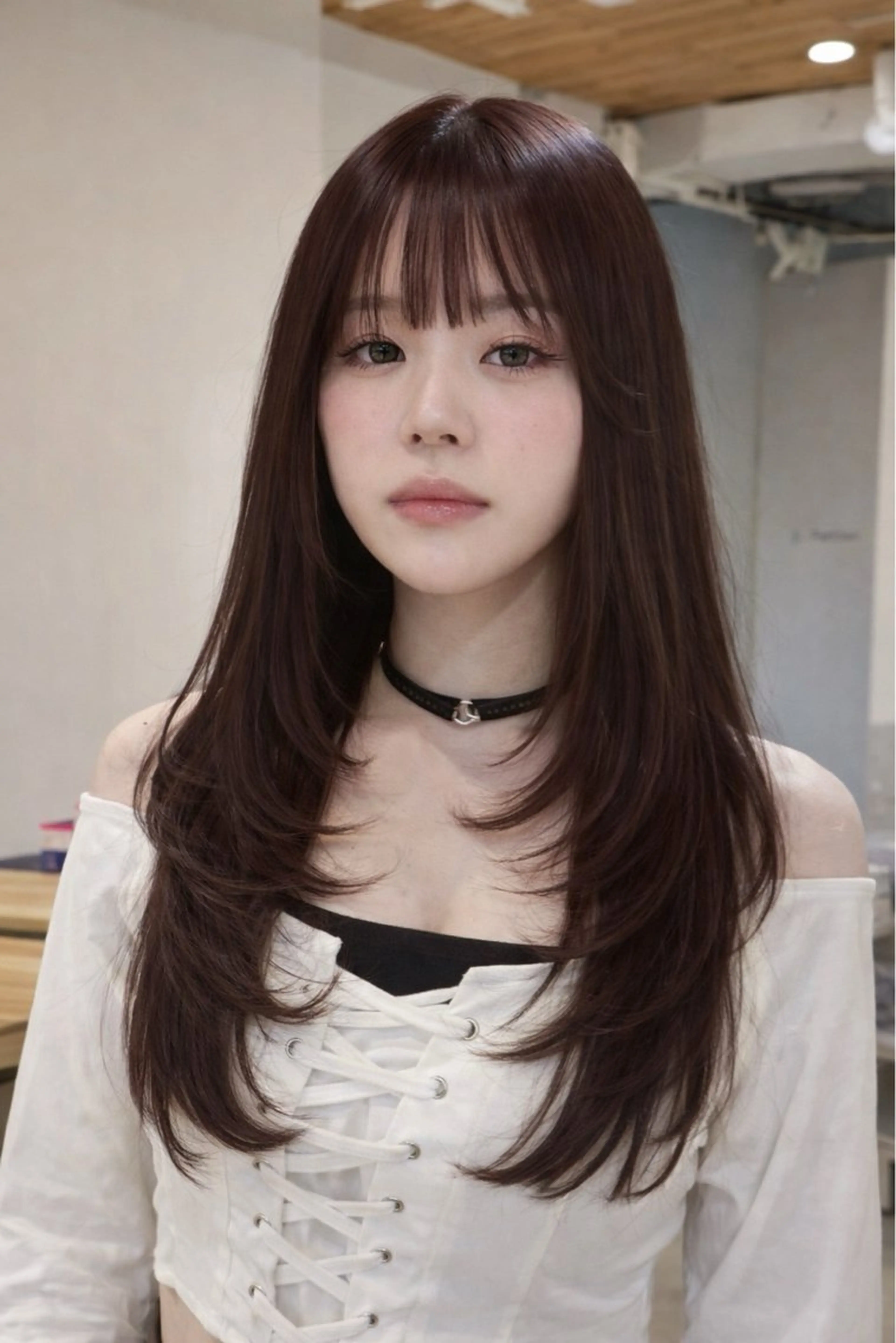 ロング カラー カット ヘアカラー ワンカールで盛れる レイヤー🎀Macoのヘアスタイル