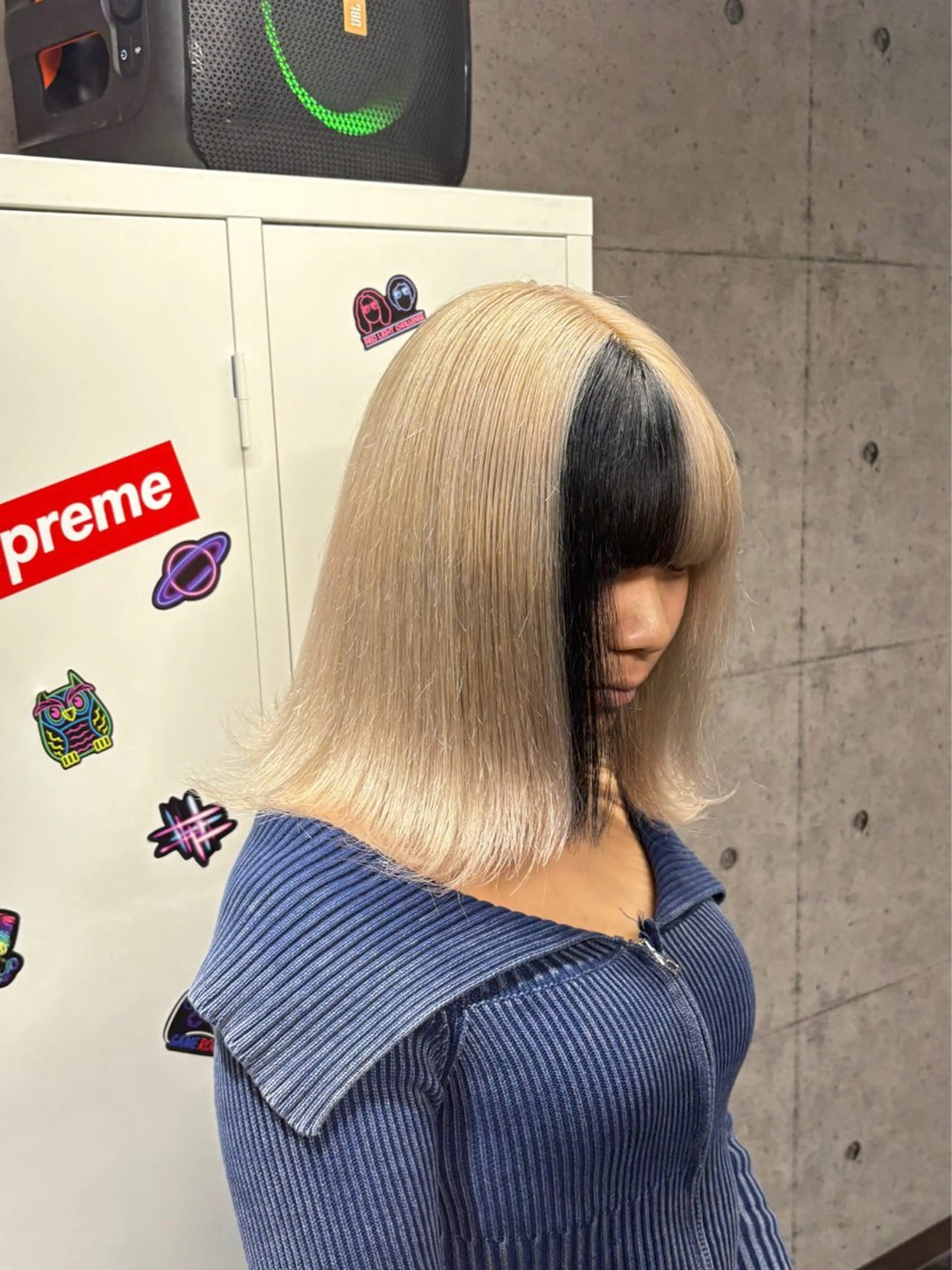 ミディアム カラー デザインカラー ヘアカラー ハイトーン/ブリーチ /hikaruのヘアスタイル