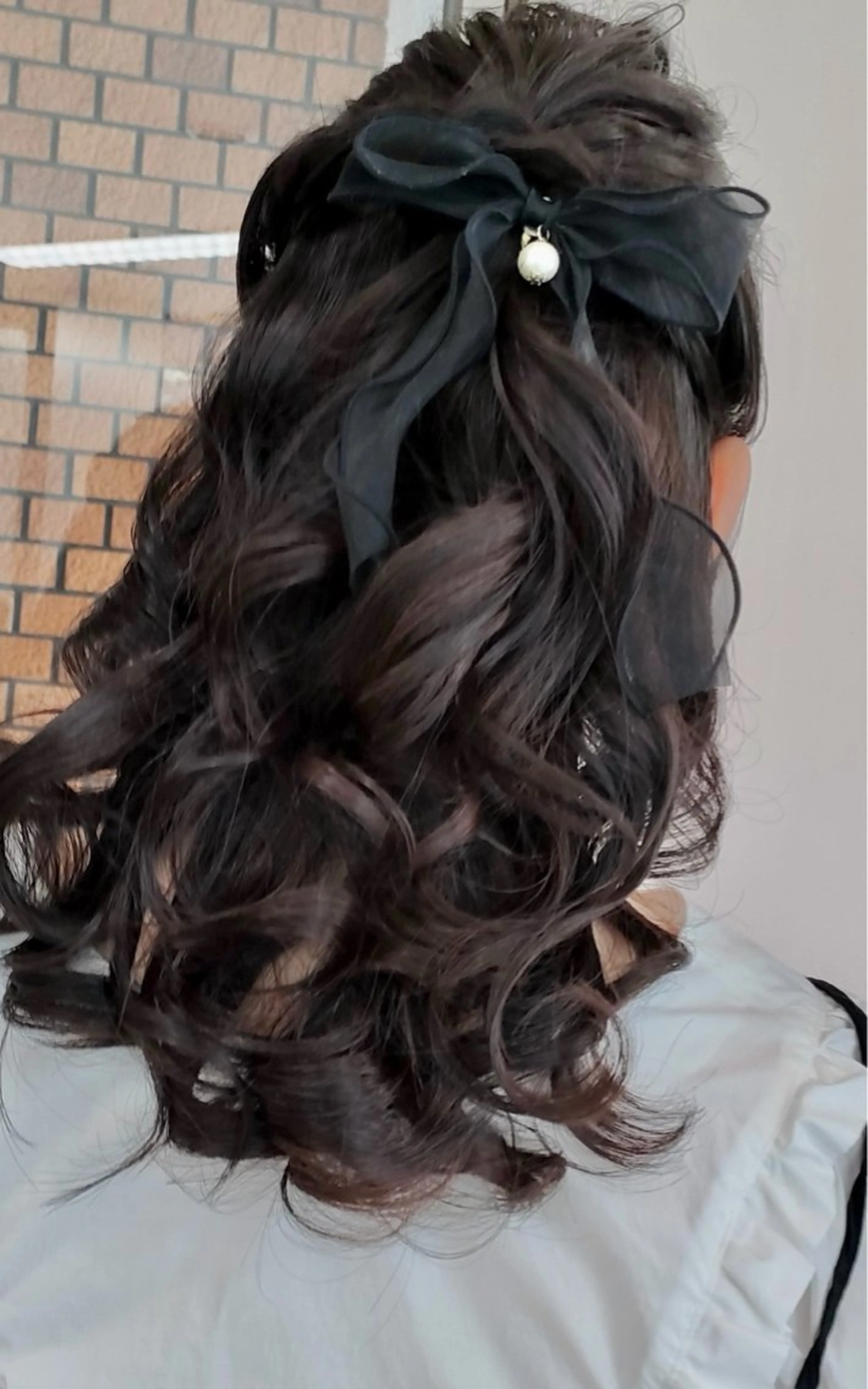 セミロング ヘアアレンジ ハーフアップ au美容室所属・au栄矢場町 水素髪質改善Tのヘアスタイル