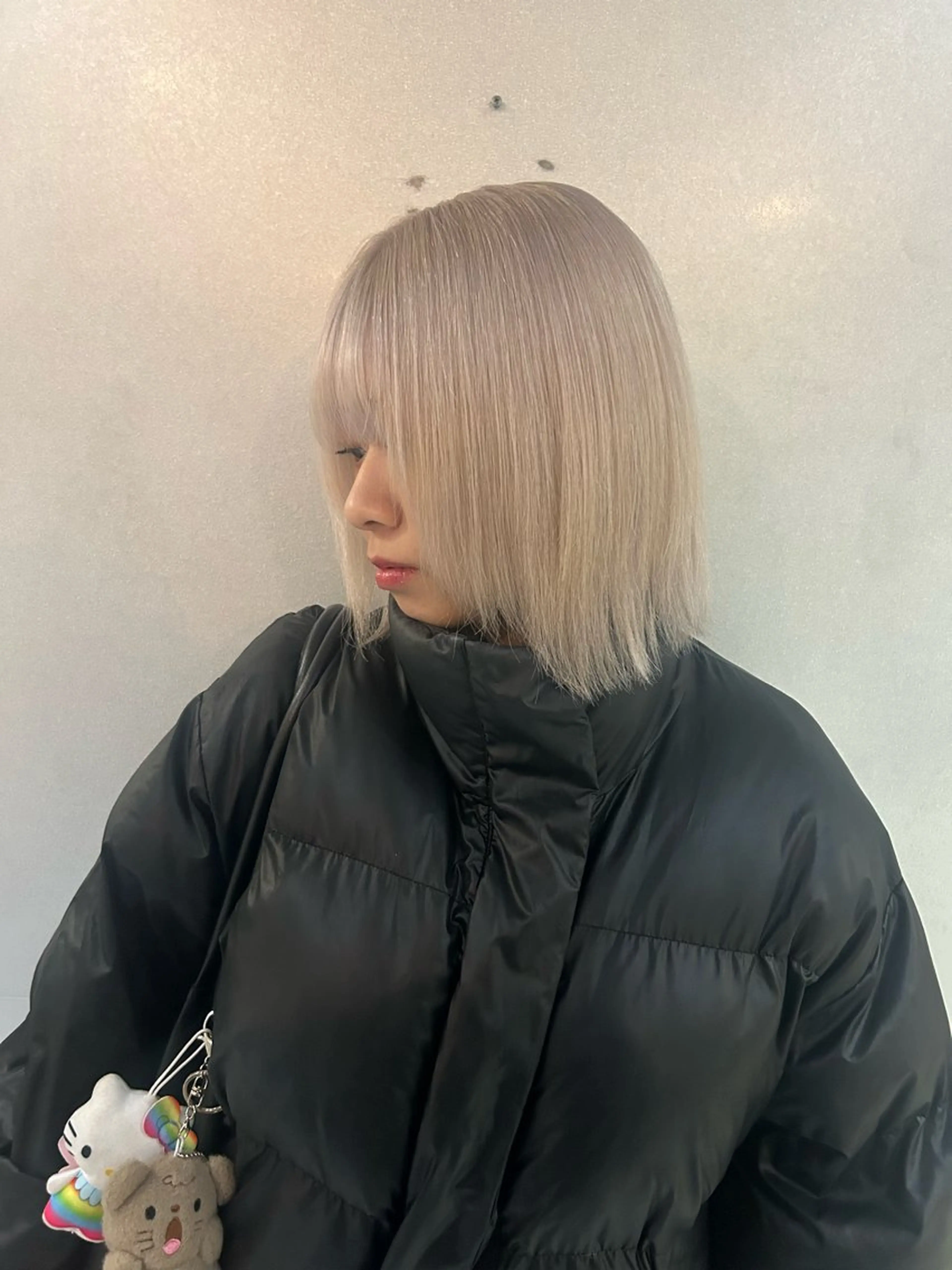 ショート カラー ブリーチ 韓国ヘア/ボブ/レ イヤー/ EMIRIのヘアスタイル