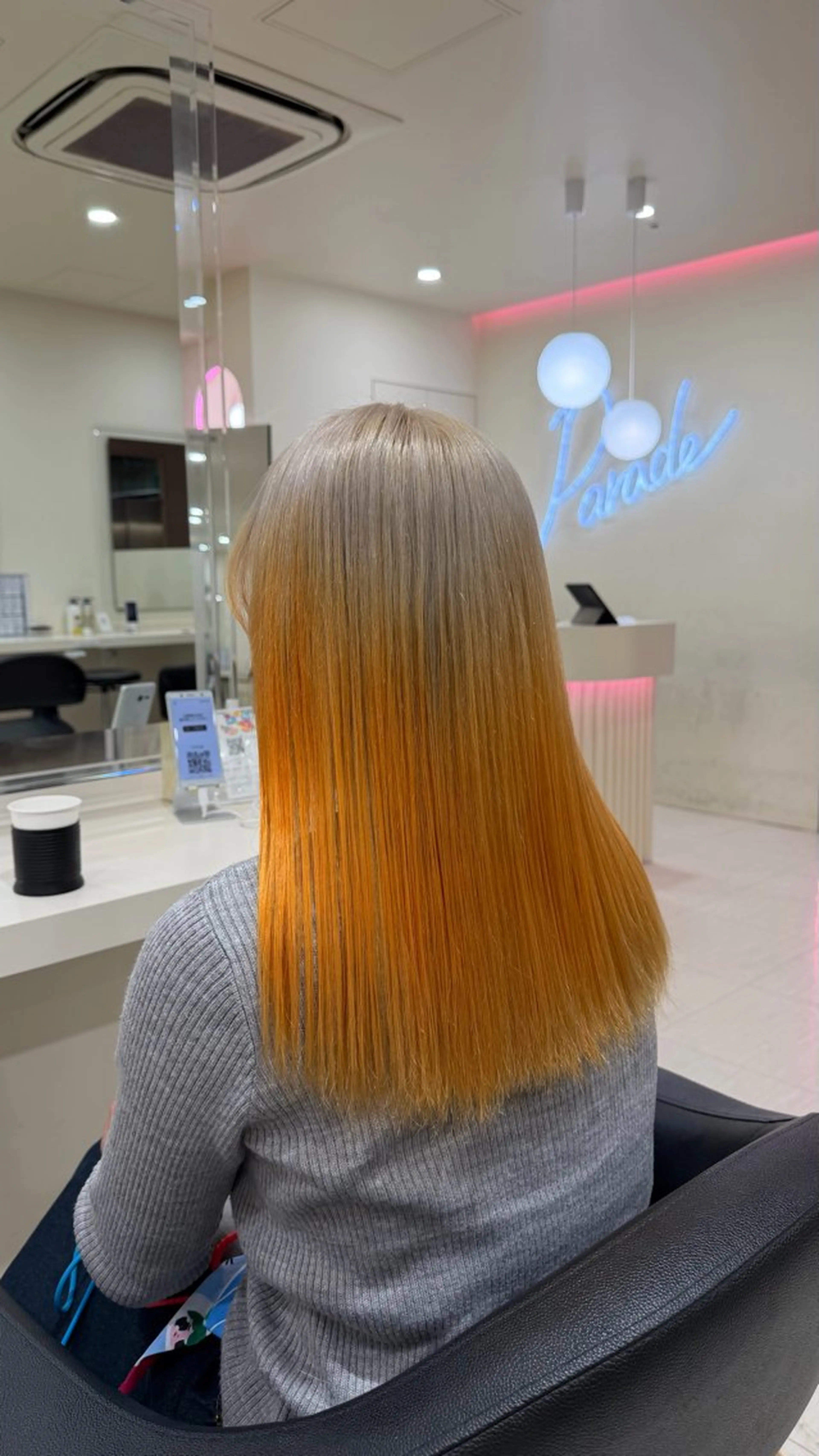 ロング ヘアカラー トリートメント ️🫧 AINE 🫧ハイトーンカラーのヘアスタイル