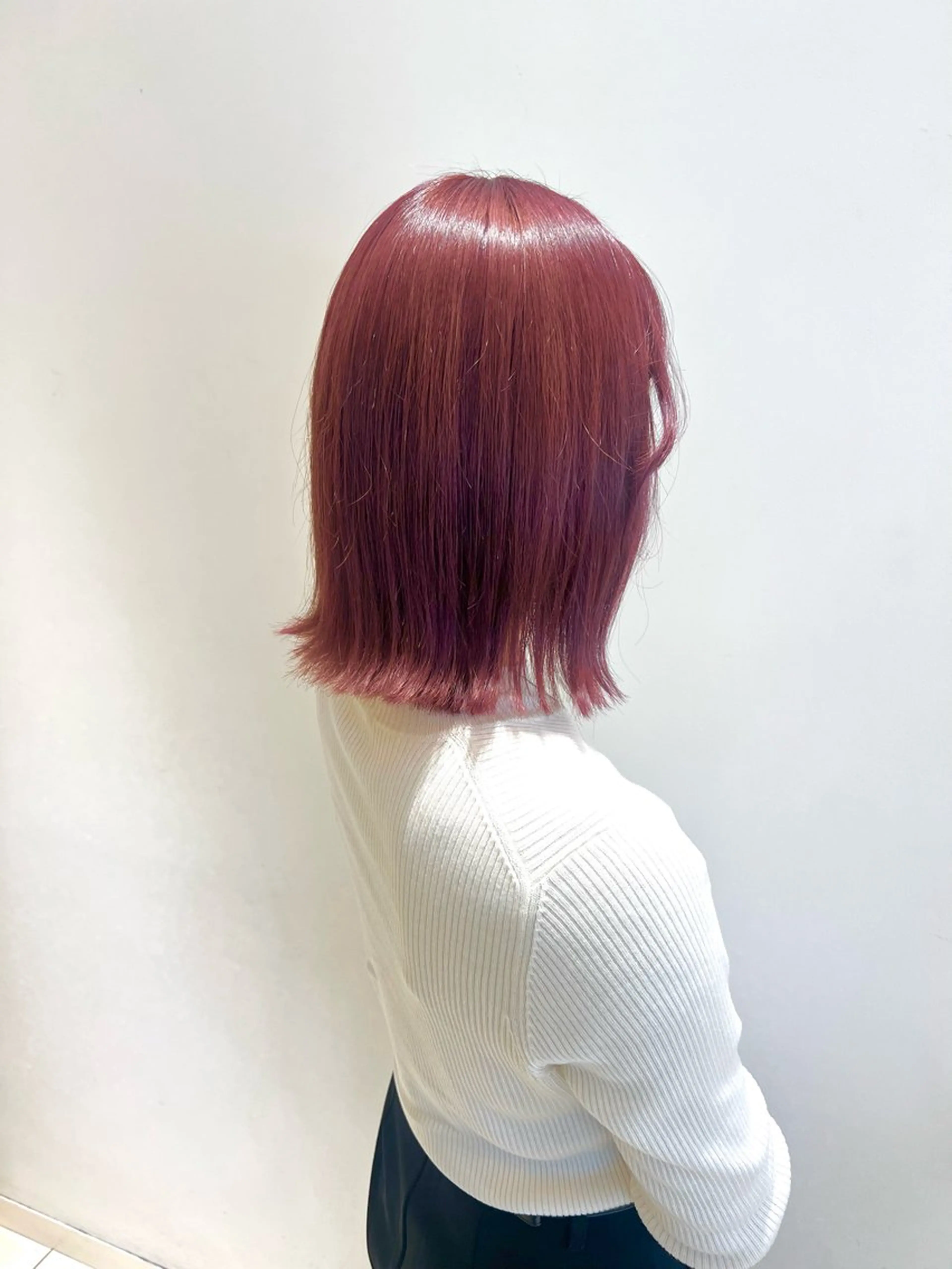 ミディアム カラー 白金台カラーリスト あきよしのヘアスタイル