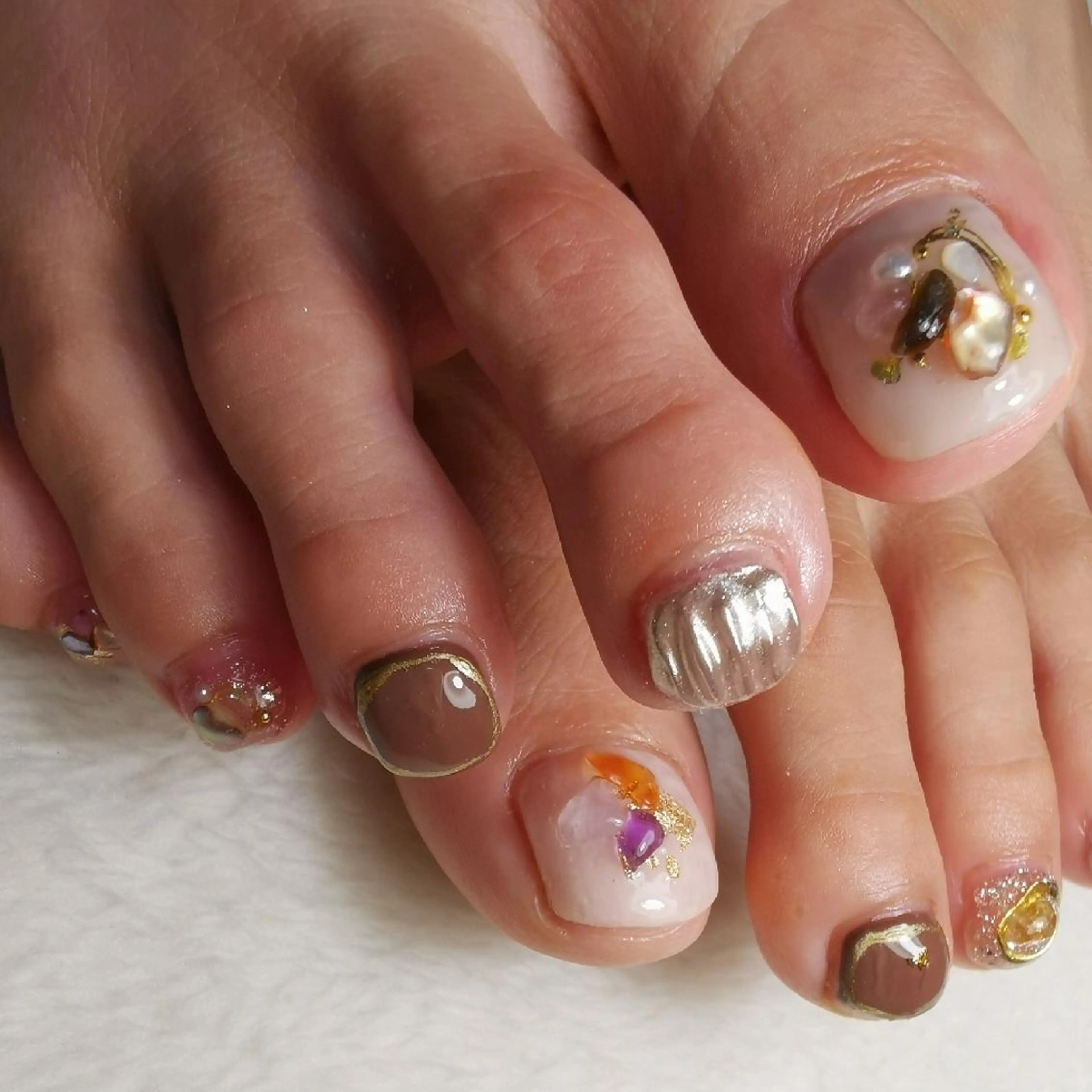 ネイル 持ち込み ニュアンスネイル フットネイル reve あやののネイルデザイン