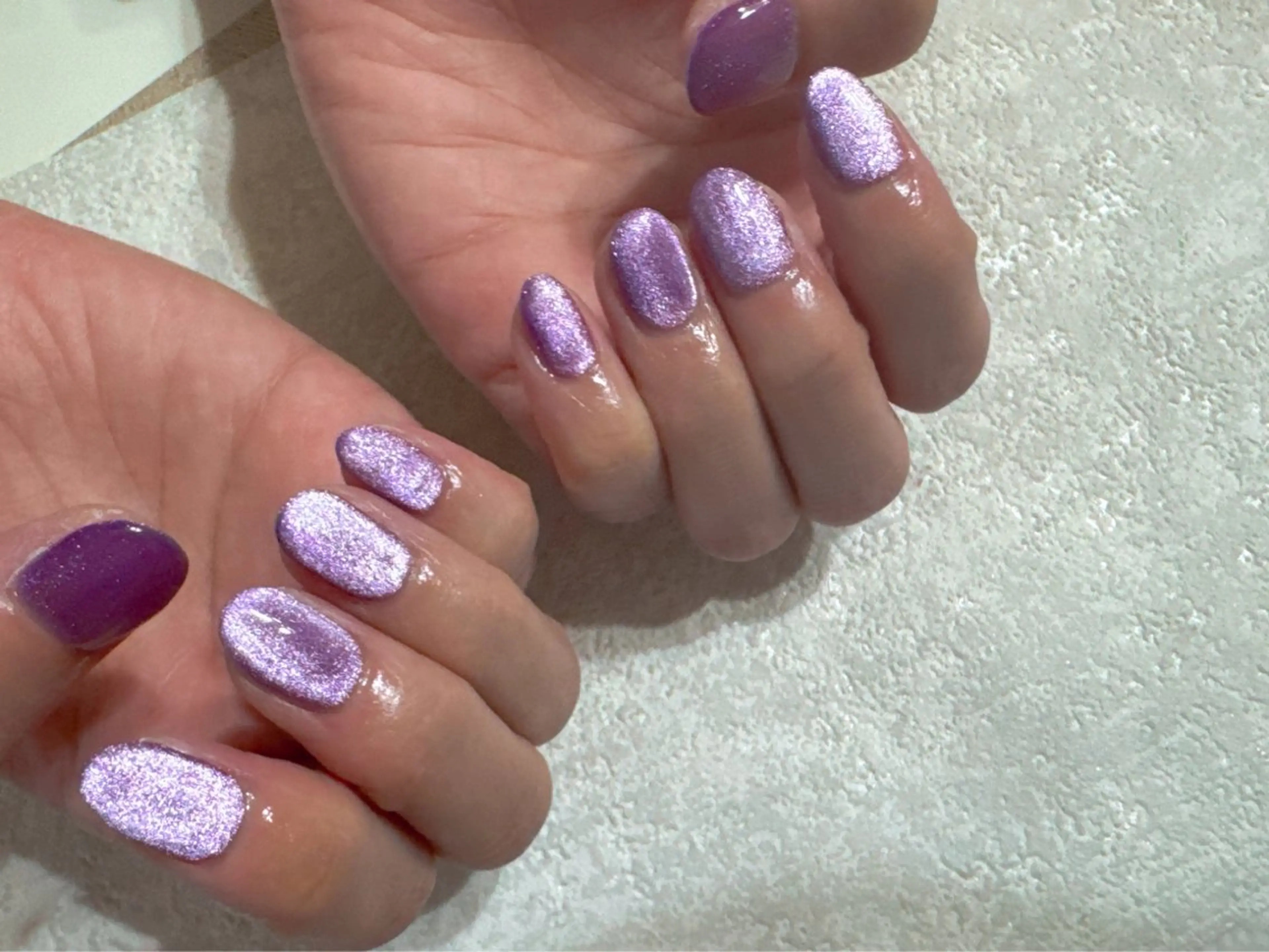 ネイル オーロラネイル フットネイル フレンチネイル ジェルネイル キラキラネイル kikinail 溝の口のネイルデザイン