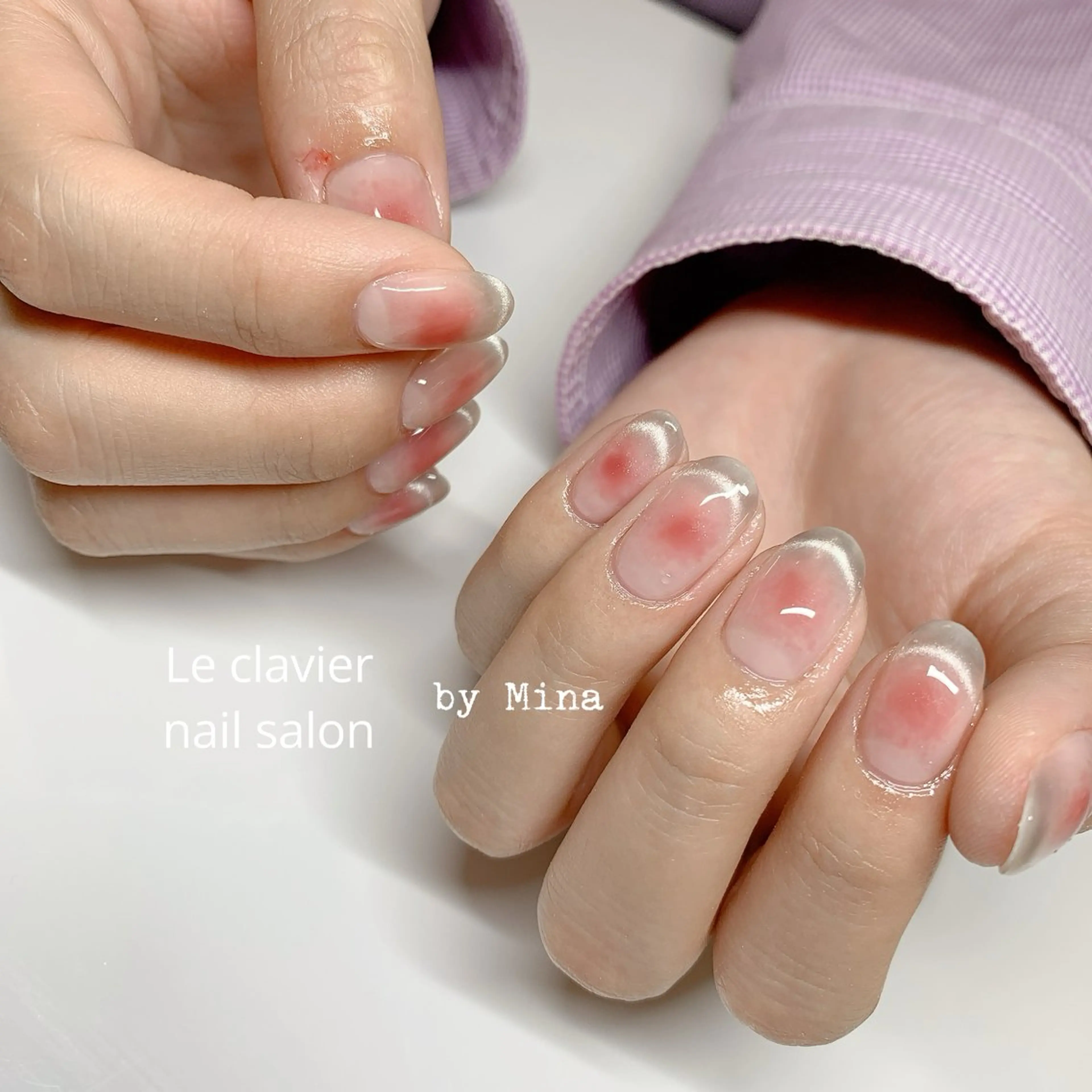 ネイル 長さ出し ジェルネイル パラジェル スカルプネイル ソフトジェル Mina Nailのネイルデザイン