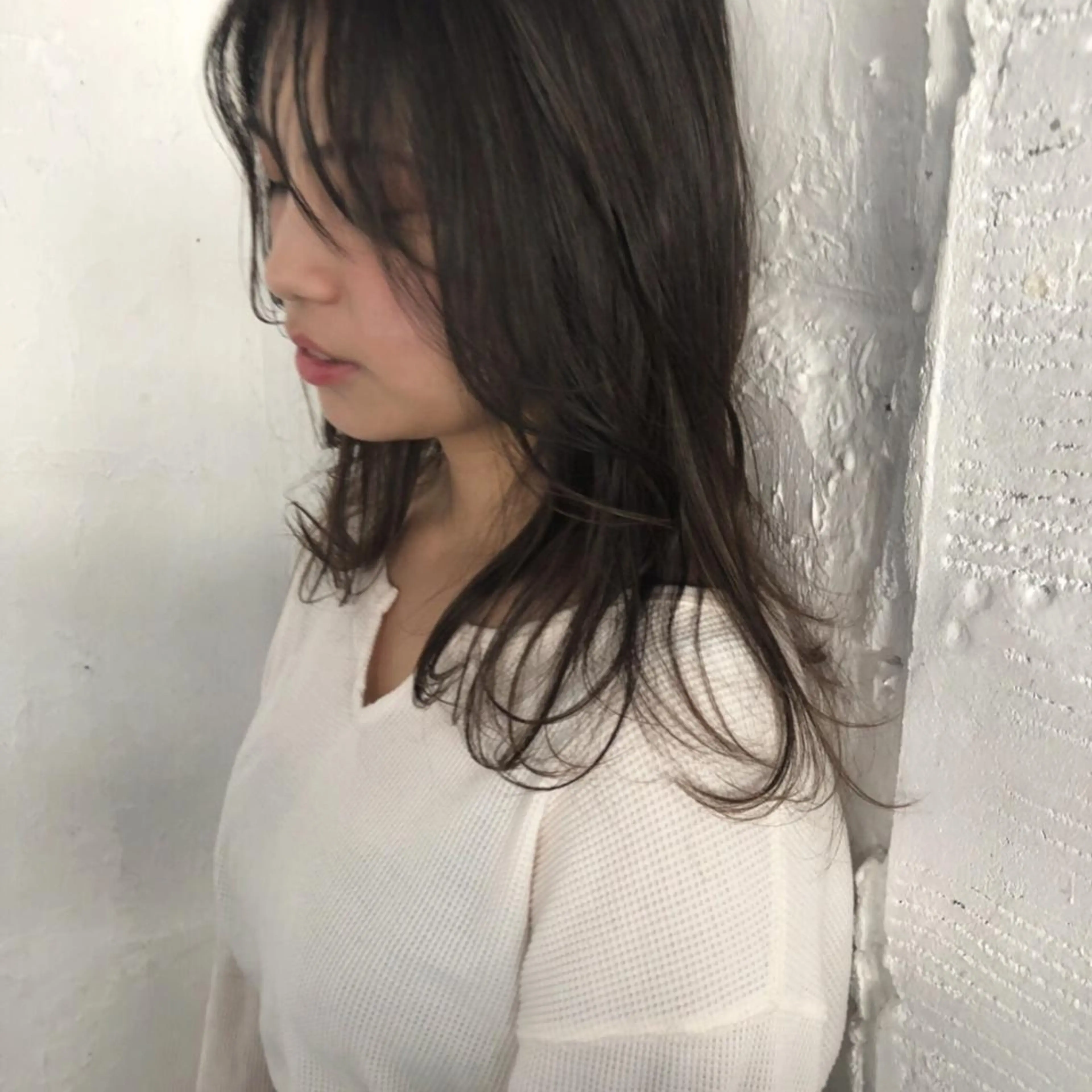 ミディアム レイヤーカット カット 江原 彩華のヘアスタイル