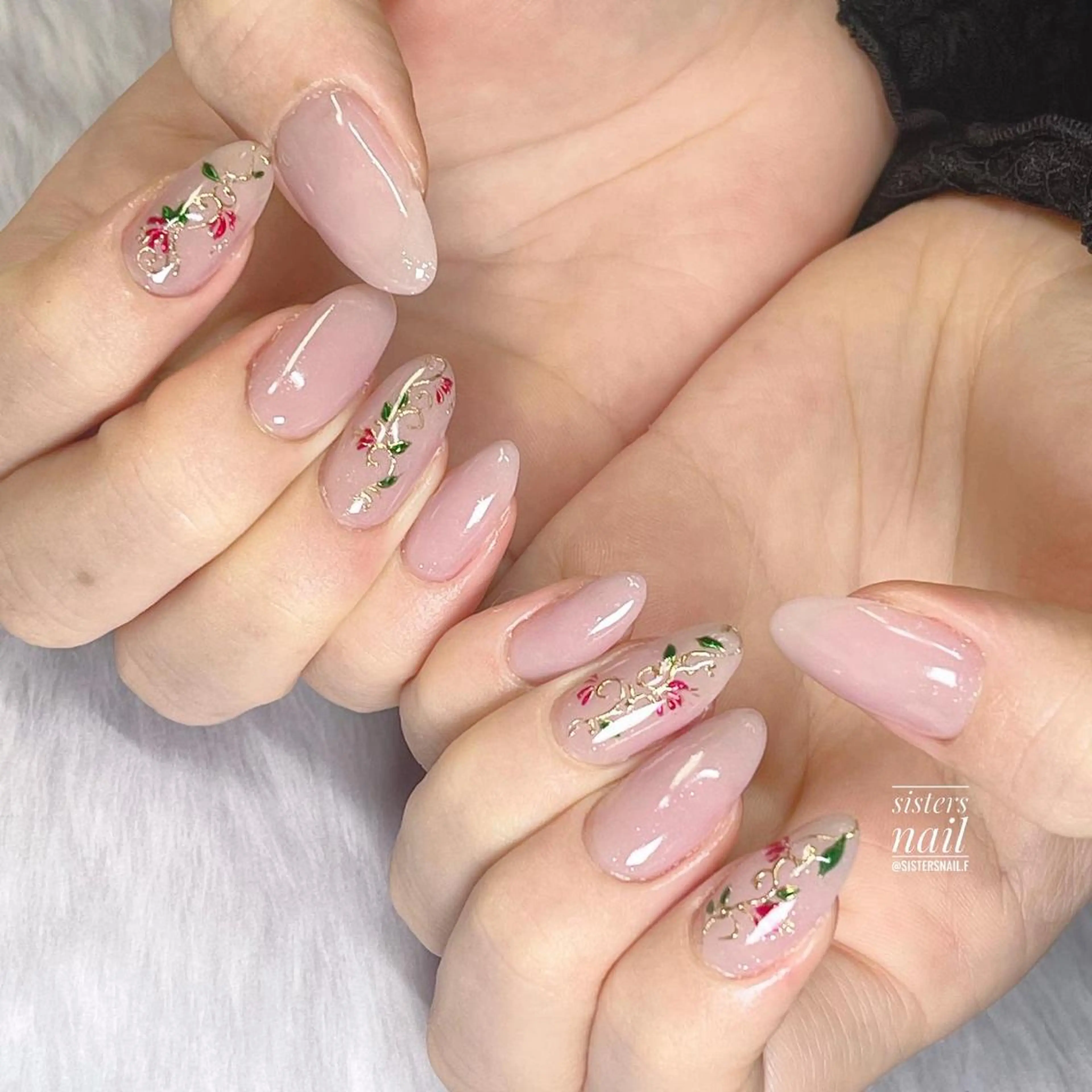 ネイル アートネイル ジェルネイル ニュアンスネイル オフィスネイル sisters nail.fのネイルデザイン
