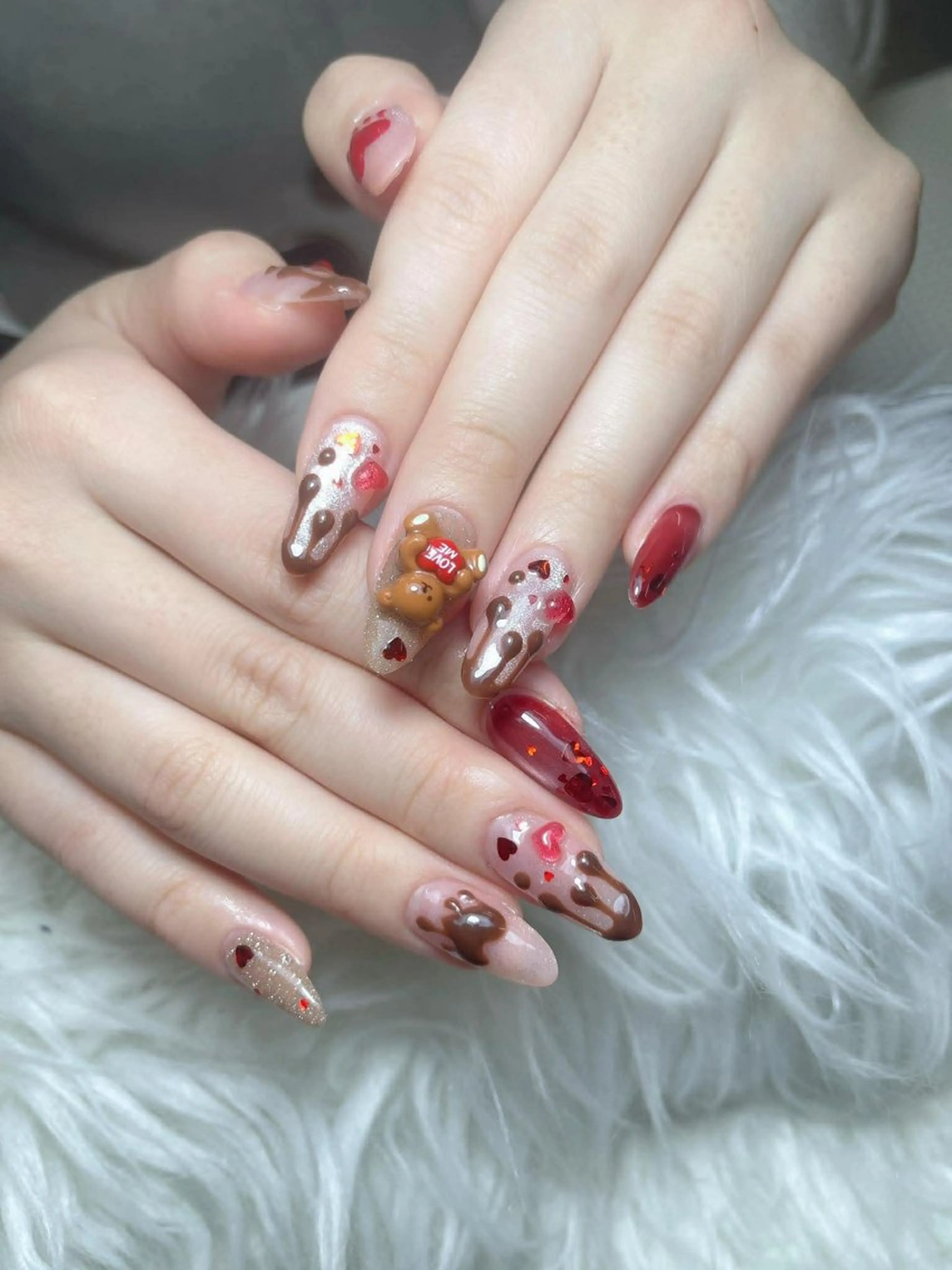 ネイル オーロラネイル チークネイル 長さ出し フレンチネイル ハロウィン ハンドネイル Lumi Nail 新大久保3‘のネイルデザイン